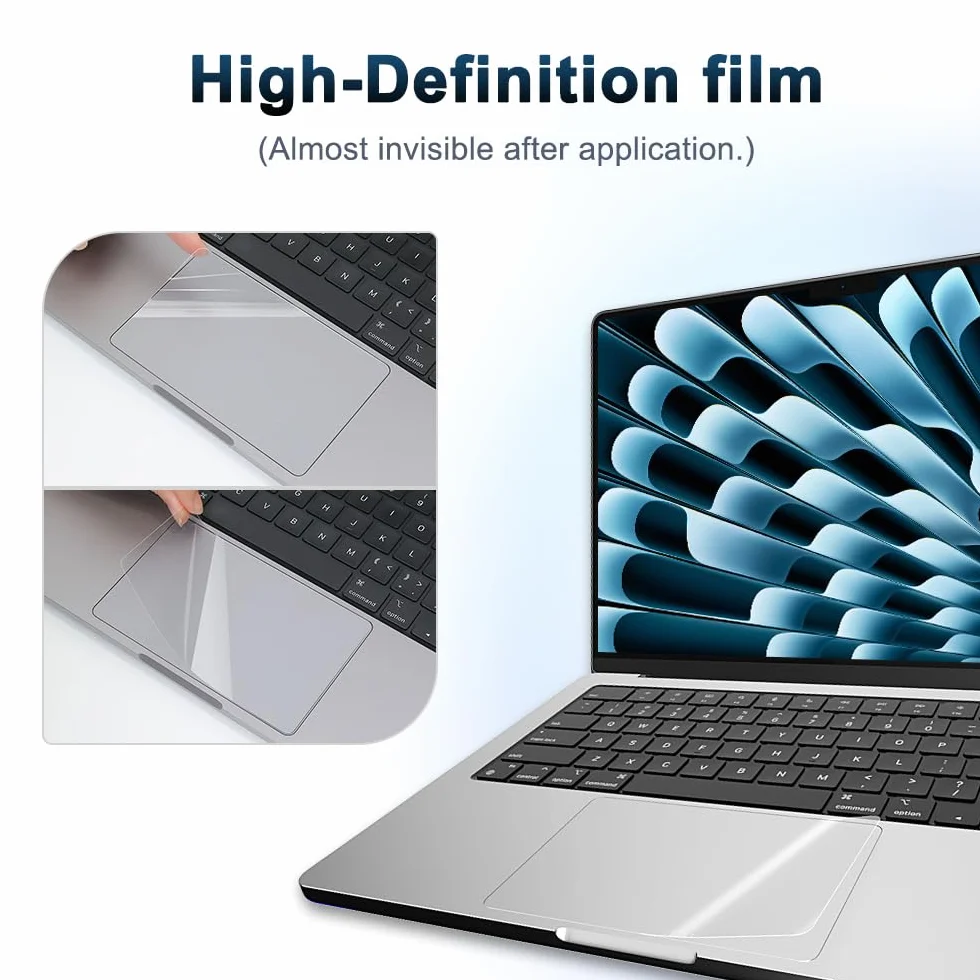 Ochraniacz na gładzik do MacBooka Air 38.9 cm (A3241, układ M4), przezroczysty pokrowiec na panel dotykowy do laptopa, akcesoria ochronne do MacBooka Air 15,3 cala (38.9 cm)