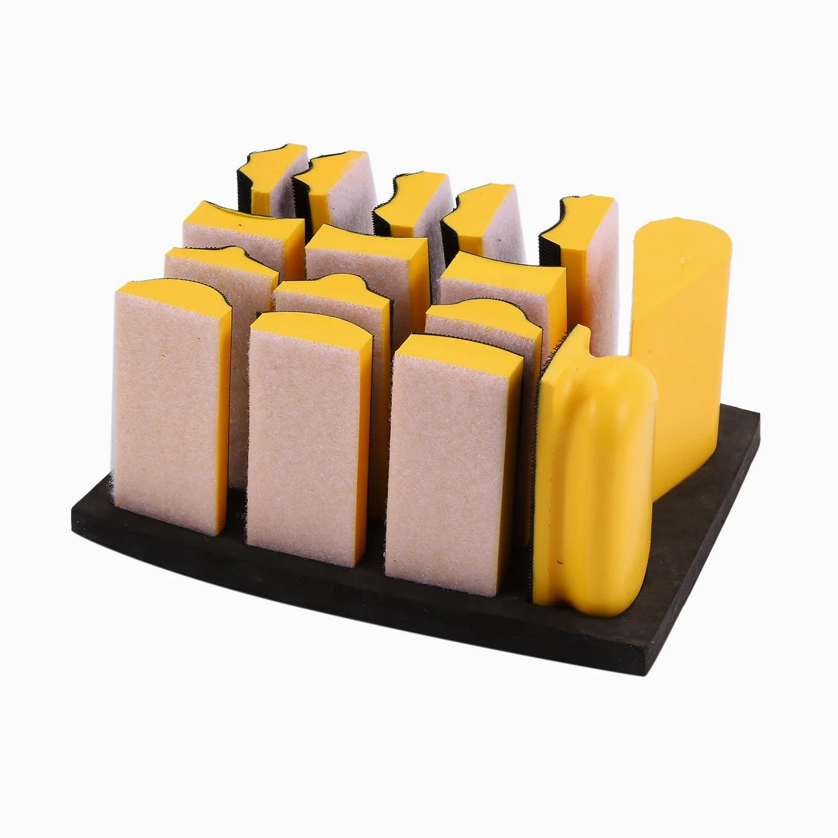 16 sztuk/zestaw podkładek szlifierskich, 40 x 100 mm, formowany blok szlifierski, tarcza szlifierska, gąbka do narzędzi szlifierskich na rzep