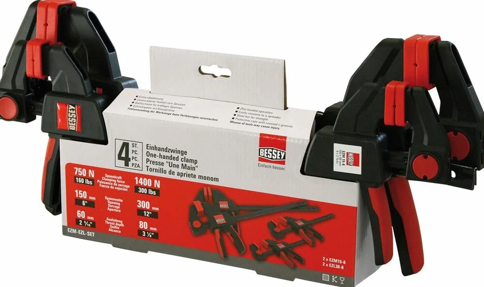 Bessey Zestaw zacisków jednoręcznych EZM 4-częściowy