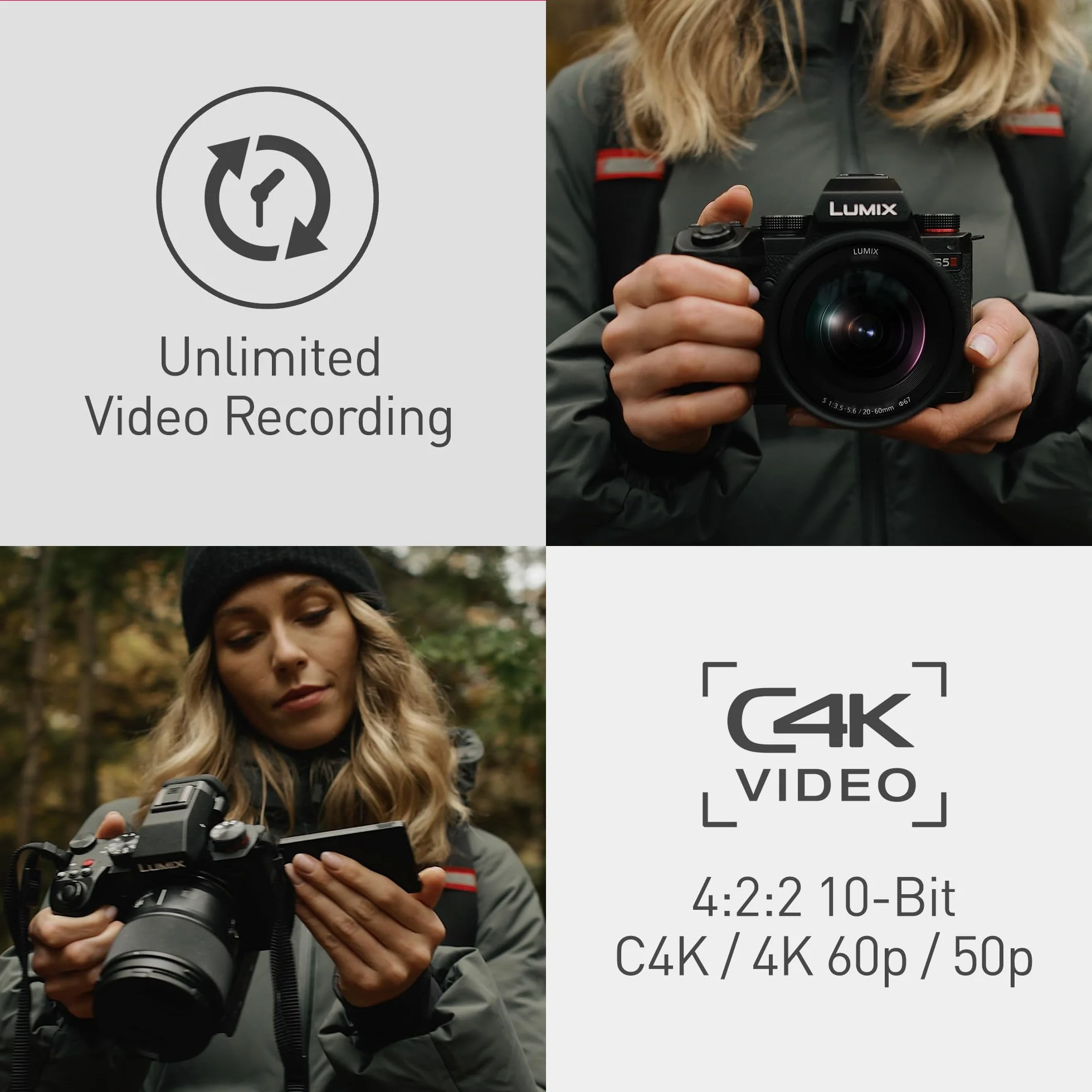 Panasonic Lumix DC-S5 II Pełnoklatkowy Aparat Bezlusterkowy 18-40mm 4K 60P 6K 30P Czarny