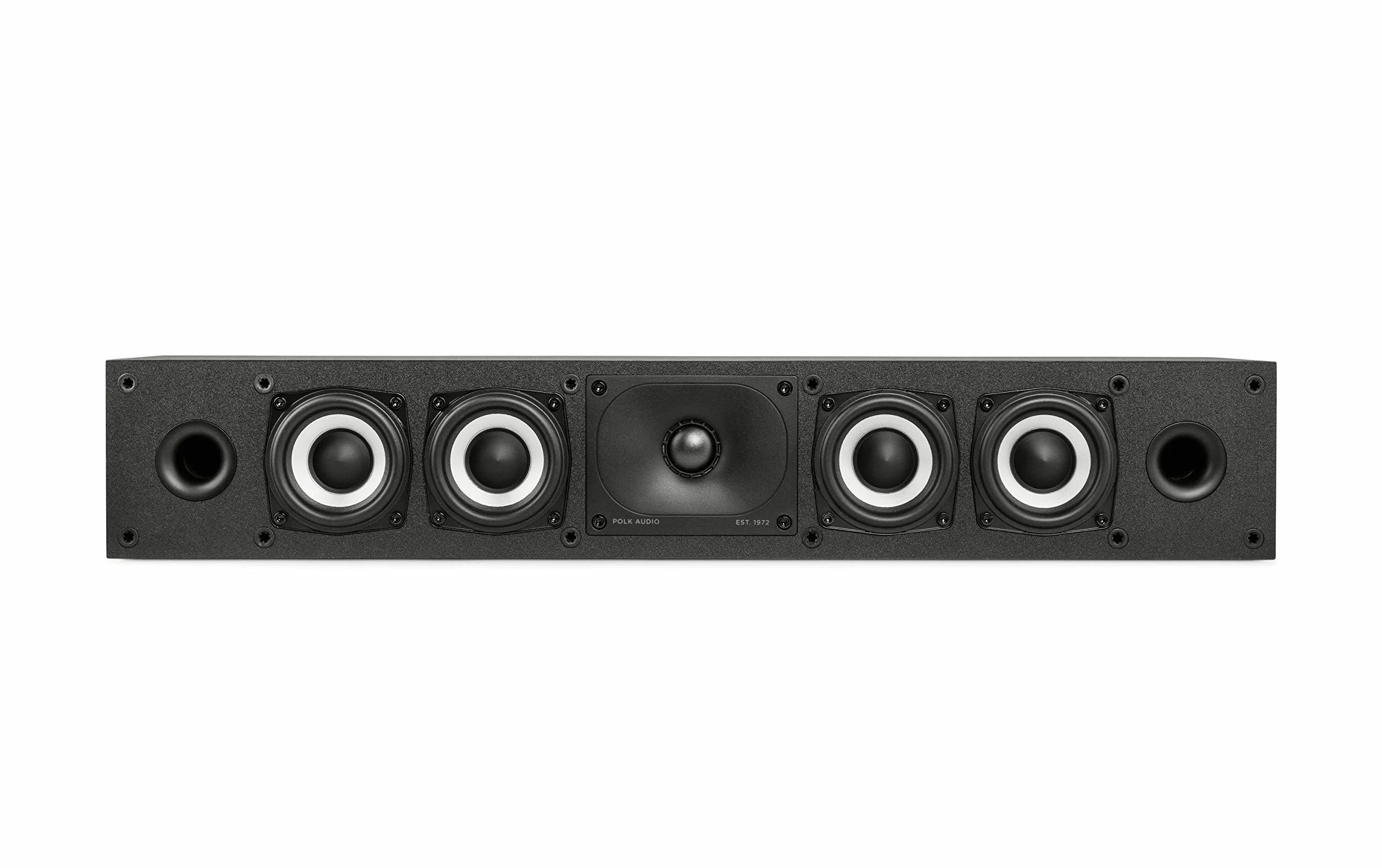 Polk Audio Monitor XT35BK smukły głośnik centralny, certyfikat Hi-Res, kompatybilny z Dolby Atmos i DTS:X (sztuka), Czarny