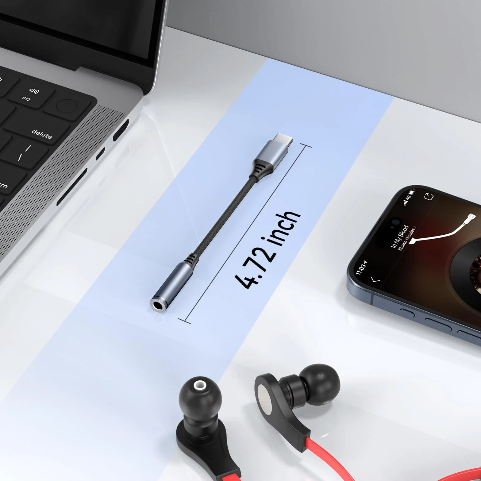 Tobfit adapter USB C na 3,5 mm gniazdo słuchawkowe, kabel audio USB C na Aux do iPhone 16/15/Pro Max/15 Pro/Plus, Samsung Galaxy S25 S24 S23 S22 S21 S20, Huawei, Pixel, iPad