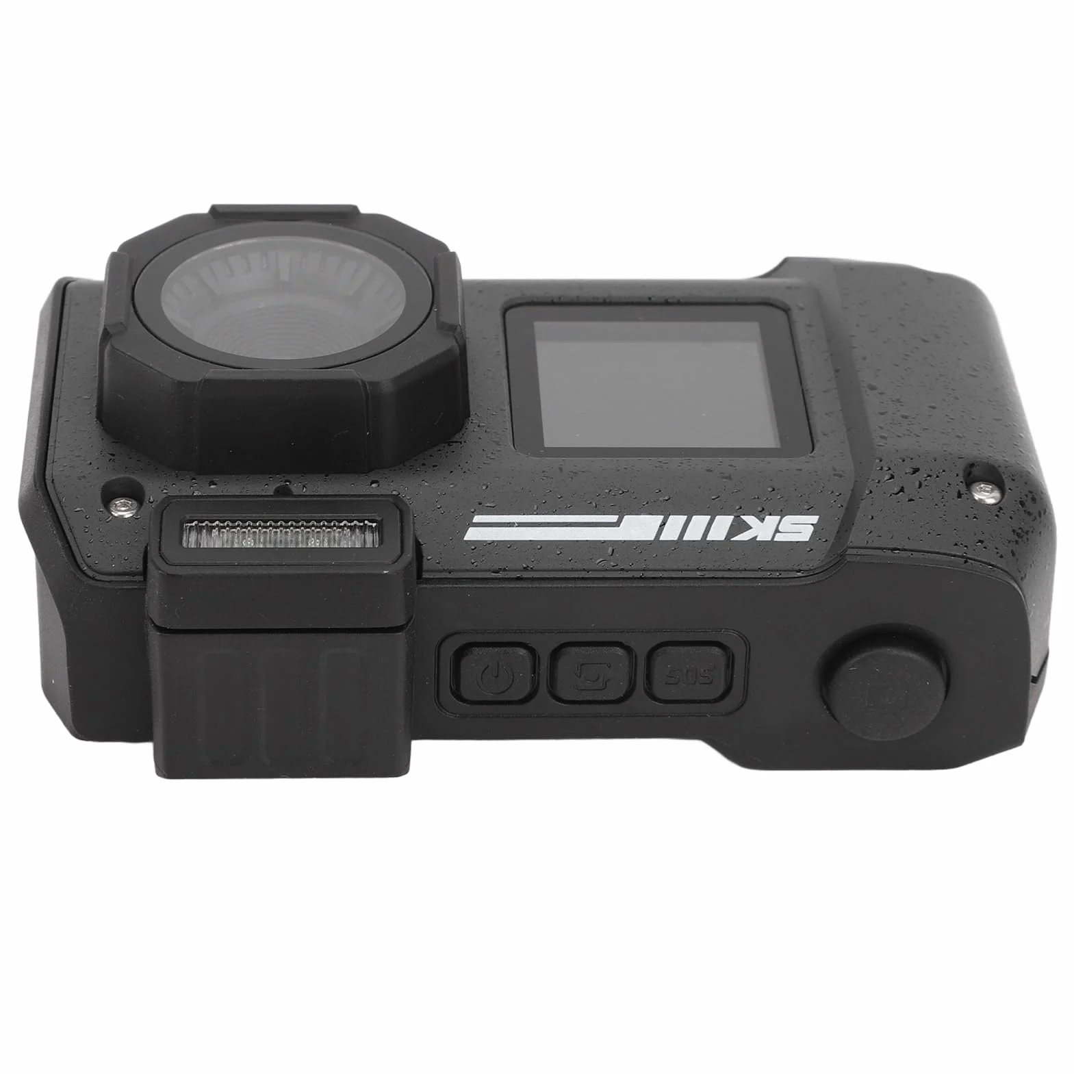 Wodoodporna Kamera, Podwodna Kamera z Podwójnym Ekranem, 10-krotny Zoom Optyczny 4K 65MP do Nurkowania (BLACK)