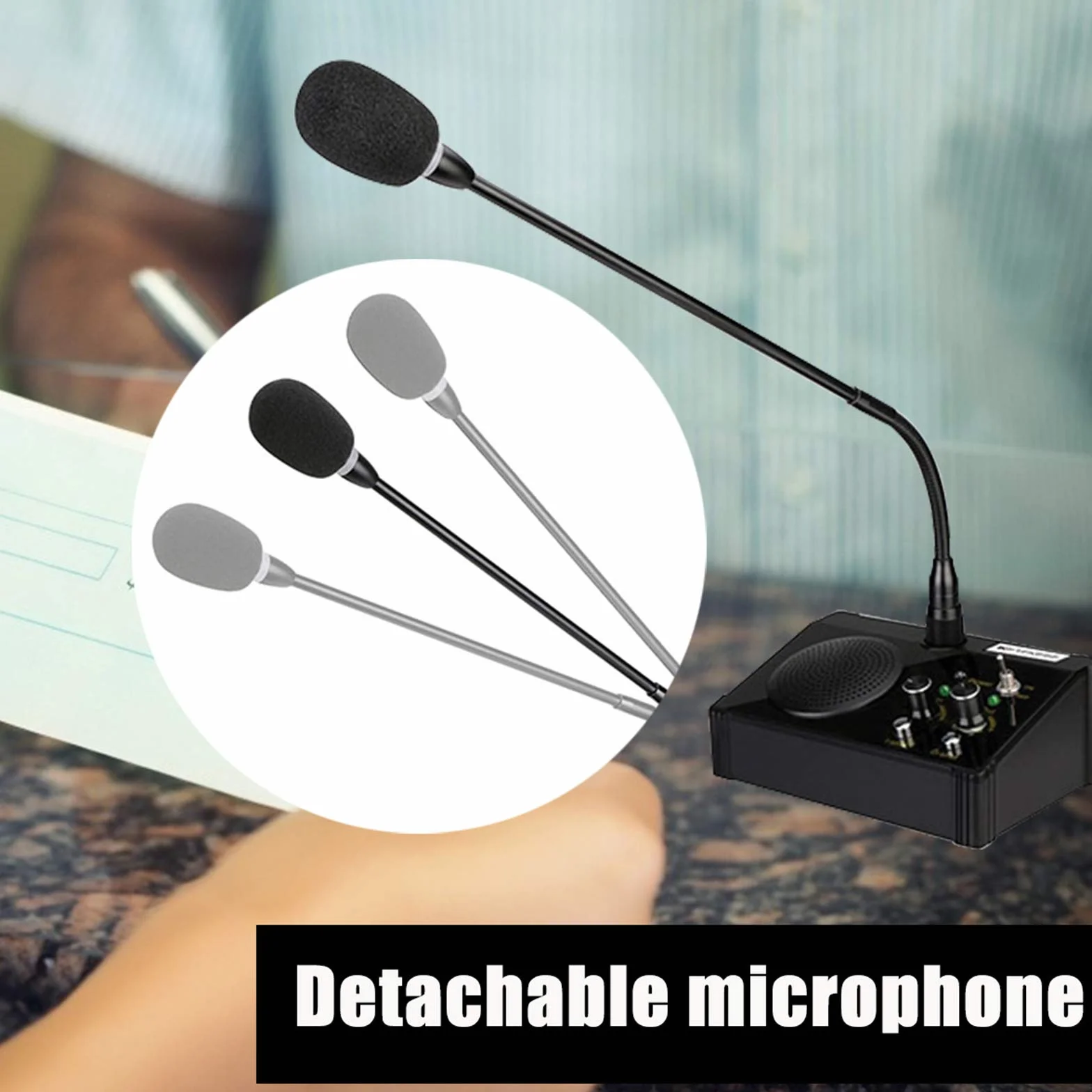 Retekess TW106 Okno Walkie-Talkie Intercom System, Bankowy Intercom, 2-Drożny Domofon Okienny do Szkoły, Okna Biletowego, Gabinetu Lekarskiego, Kliniki, Banku