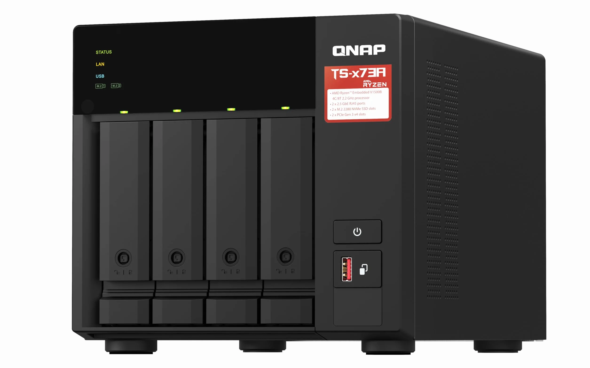 Qnap TS-473A NAS + QSW-1105-5T Switch Bundle 4-Bay 2,5 GbE AMD Ryzen
