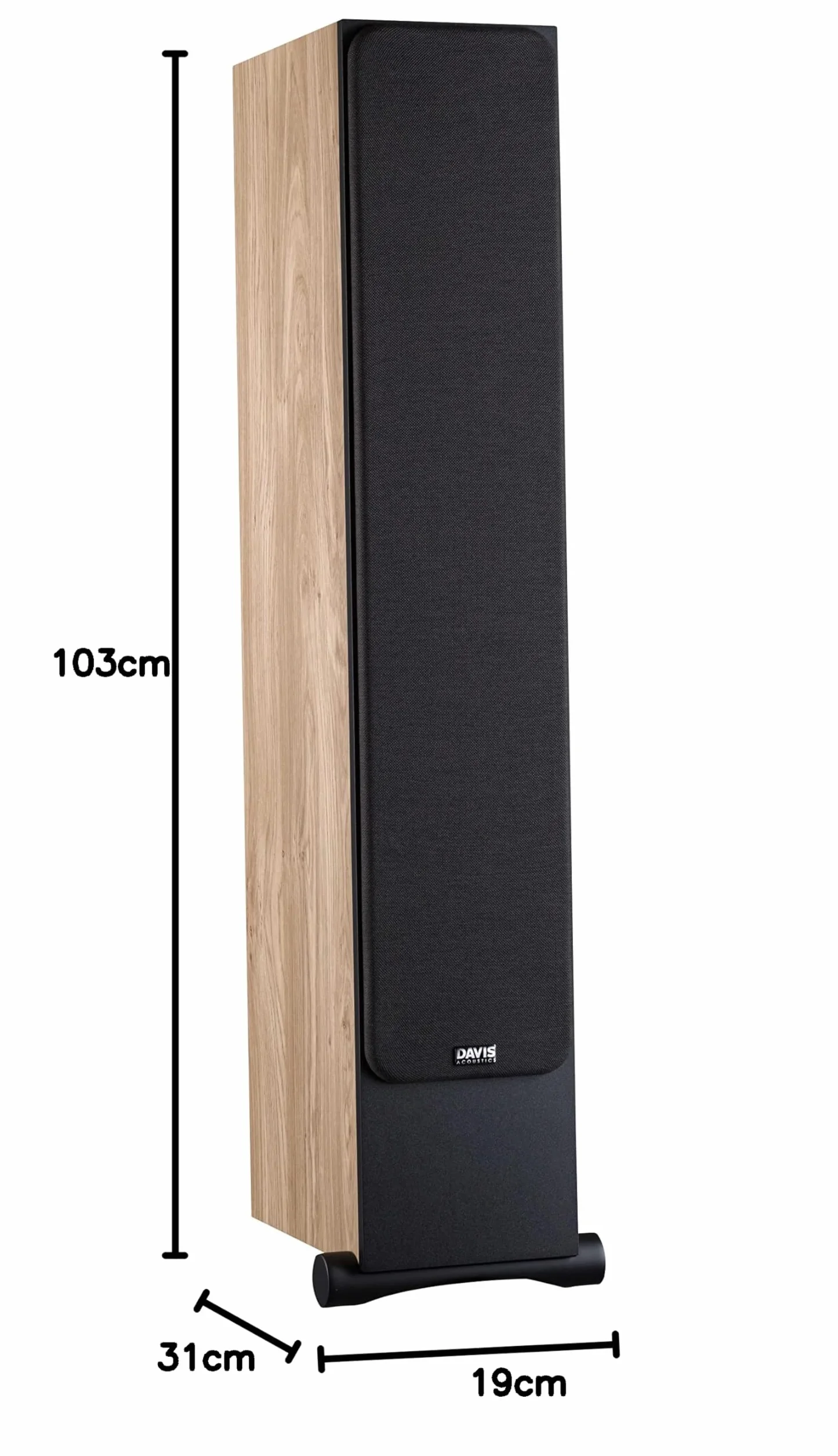 Davis Acoustics Ariane 7 Jasny dąb 3-drożna kolumna głośnik pojedynczo