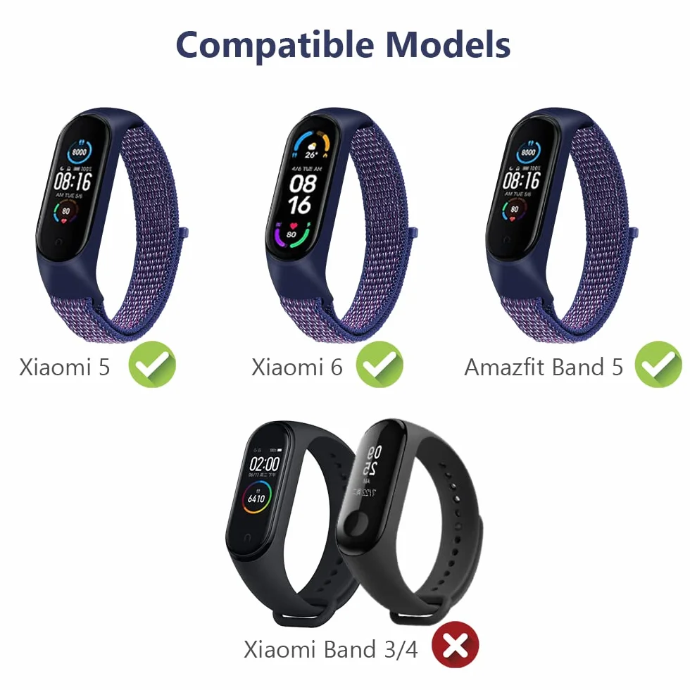 Paska do zegarka Xiaomi Mi Band 7 20 szt. silikonowy stal nierdzewna regulowany