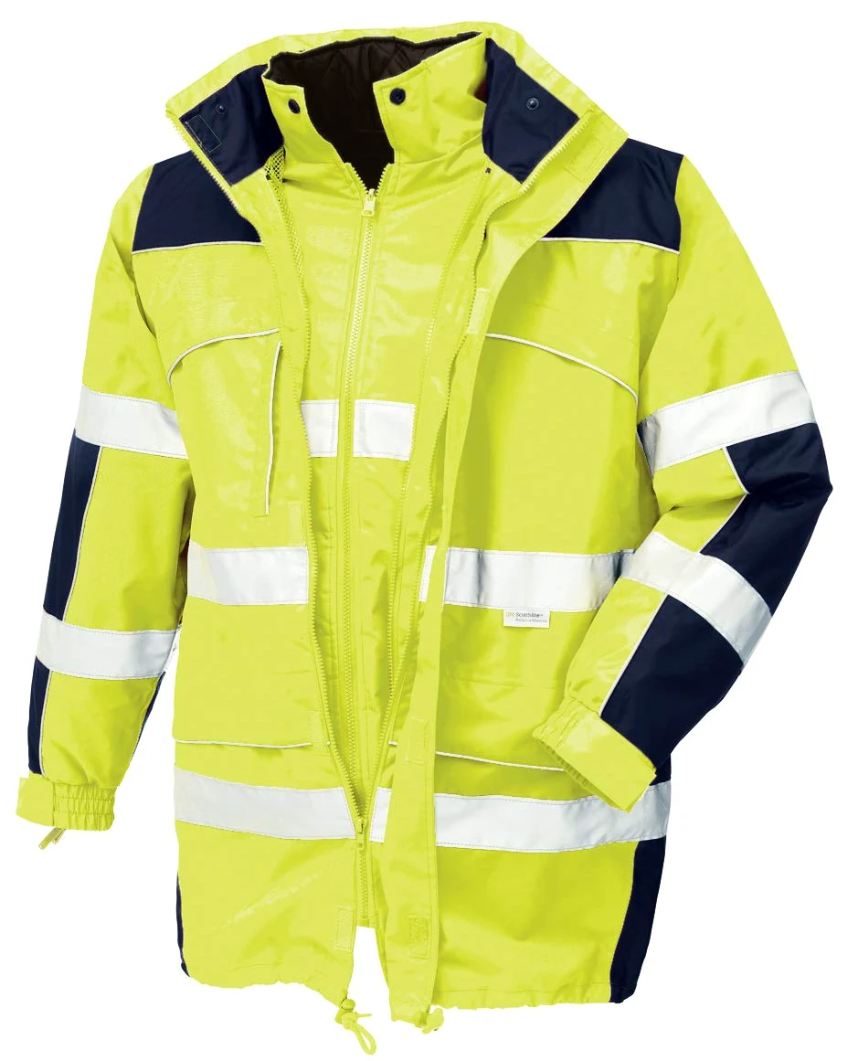 teXXor Parka ostrzegawcza Toronto wodoszczelna, wiatroszczelna kurtka robocza, rozmiar 3XL, żółta, 4114