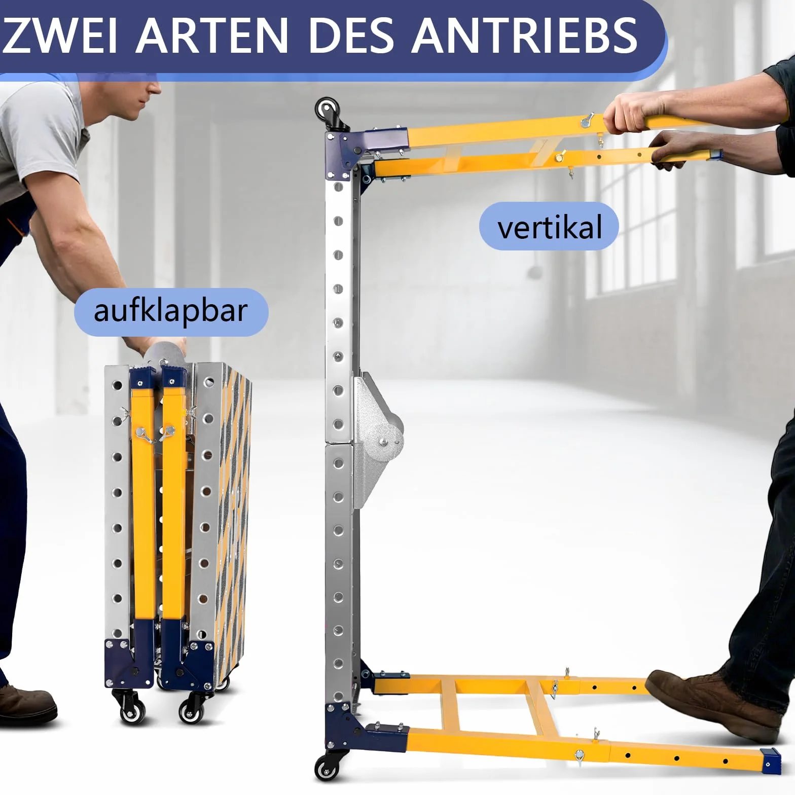 Stabilna platforma robocza 2 w 1 + mobilny stół spawalniczy z antypoślizgowymi paskami klejącymi, regulowana wysokość 60-90 cm, składana platforma robocza, aluminiowe rusztowanie, ocynkowana ławka