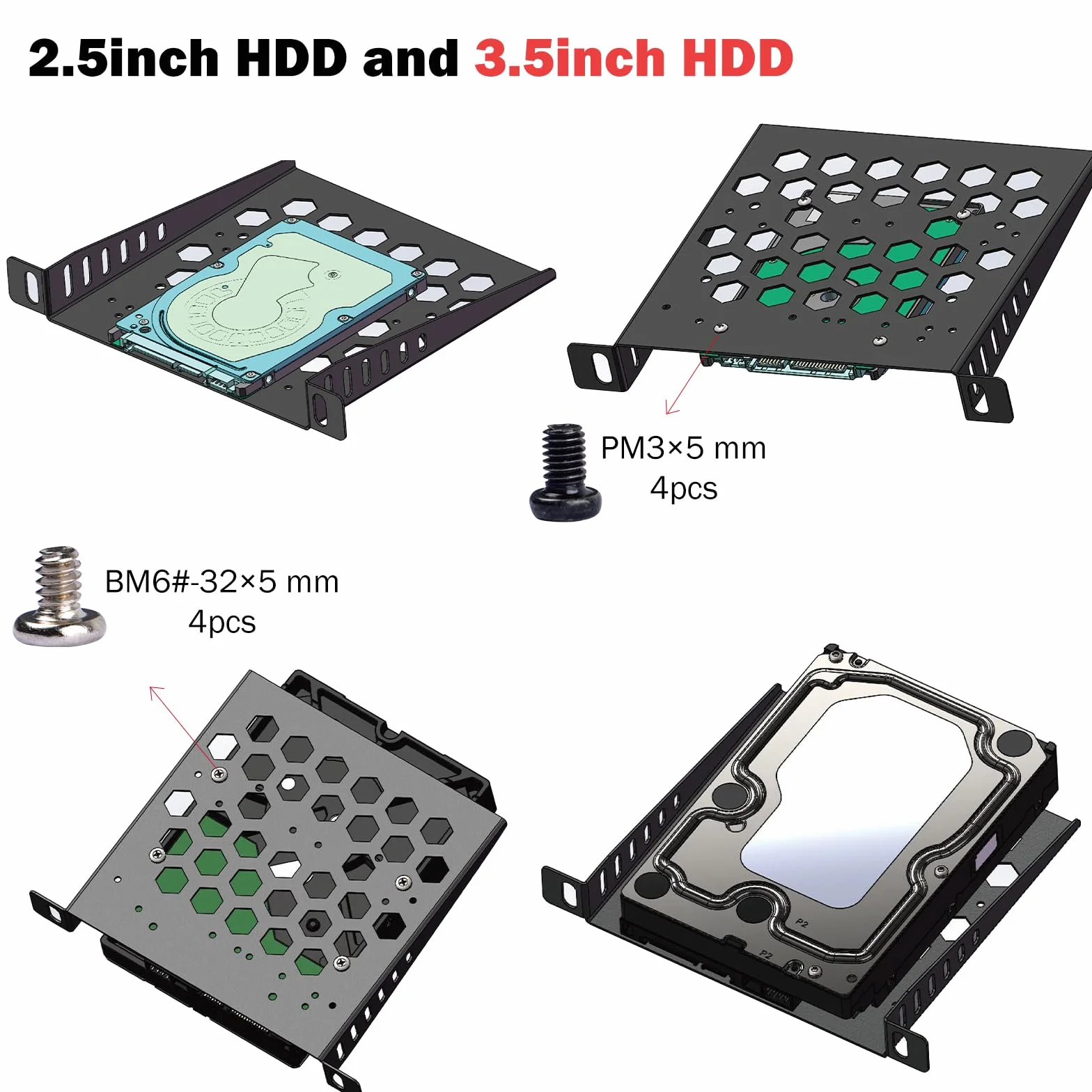 GeeekPi DeskPi RackMate TT Mini szafka do mini PC, głębokość 200 mm, z 2 przegródkami na półki 0,5U, do NAS, AV i technologii sieciowej (czarny)