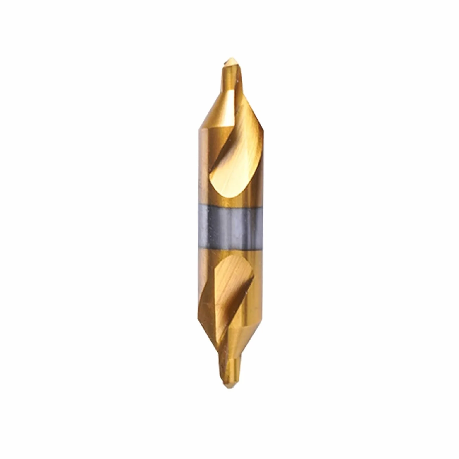 Wiertła centrujące HSS, Wiertło centrujące typu A HSS Ti-plated Kobaltowe rowki spiralne ze stali nierdzewnej Opakowanie 5 szt. A1.0 do A6(HSS TiN Coated,A2.5 (6MM)-10PCS)