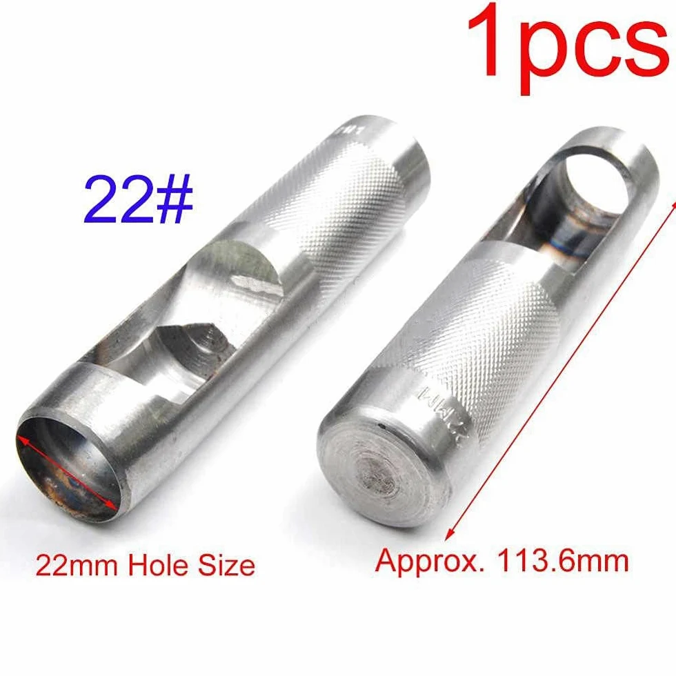 1 sztuk 25 rozmiar dziurkacze metalowe narzędzia do dziurkowania skórzany zestaw rzemieślniczy dziurkacz do paska na ubrania płócienne okrągłe wykrawanie 1.0mm do 25mm, M22