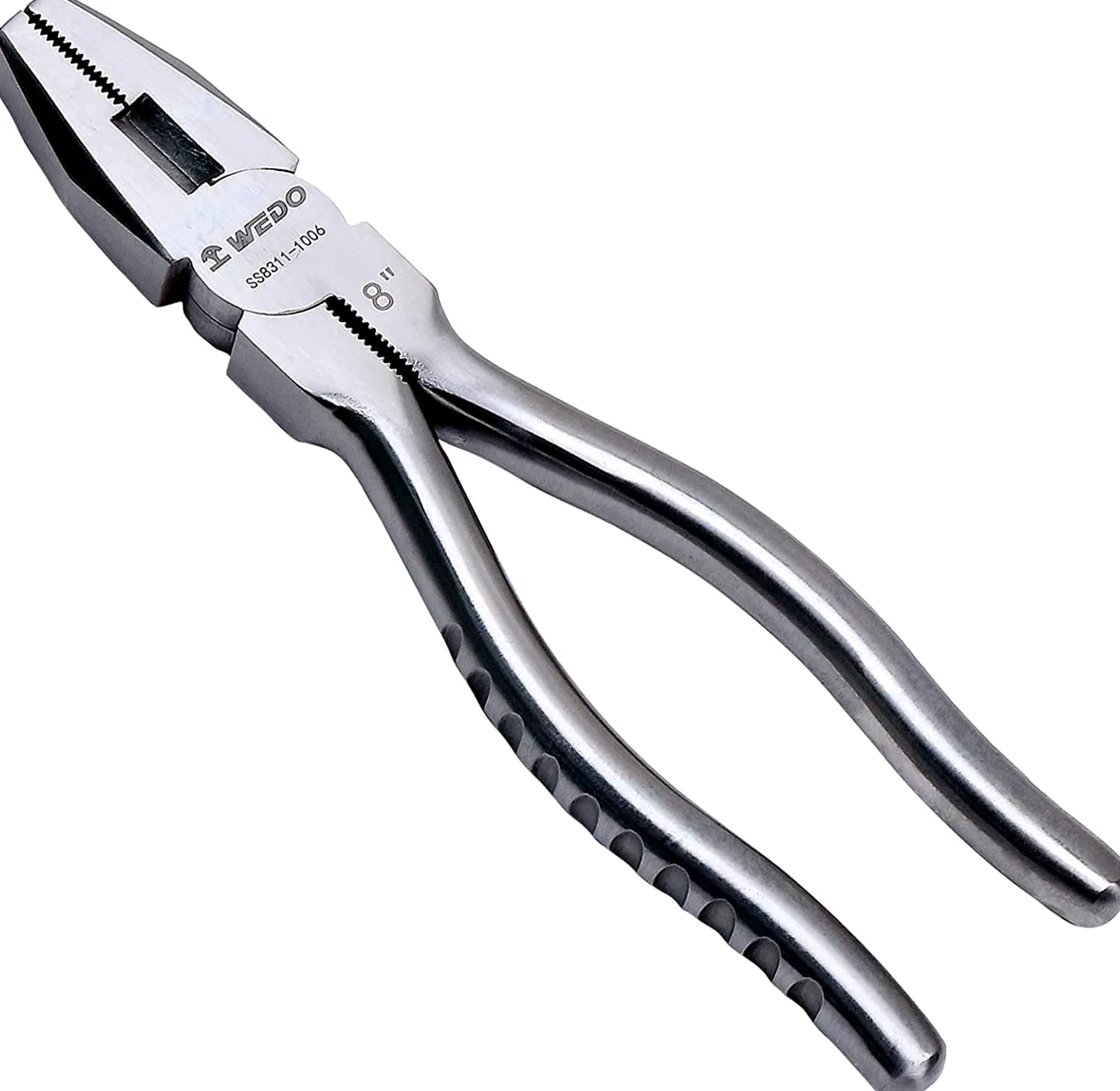 WEDO Lineman's szczypce ze stali nierdzewnej, 20 cm szczypce do cięcia bocznego, szczypce kombinowane, obcinacz boczny, szczypce do ściągania drutu, zaciskarki, cięcie ACSR, śruby, gwoździe, twardy drut, odporne na korozję