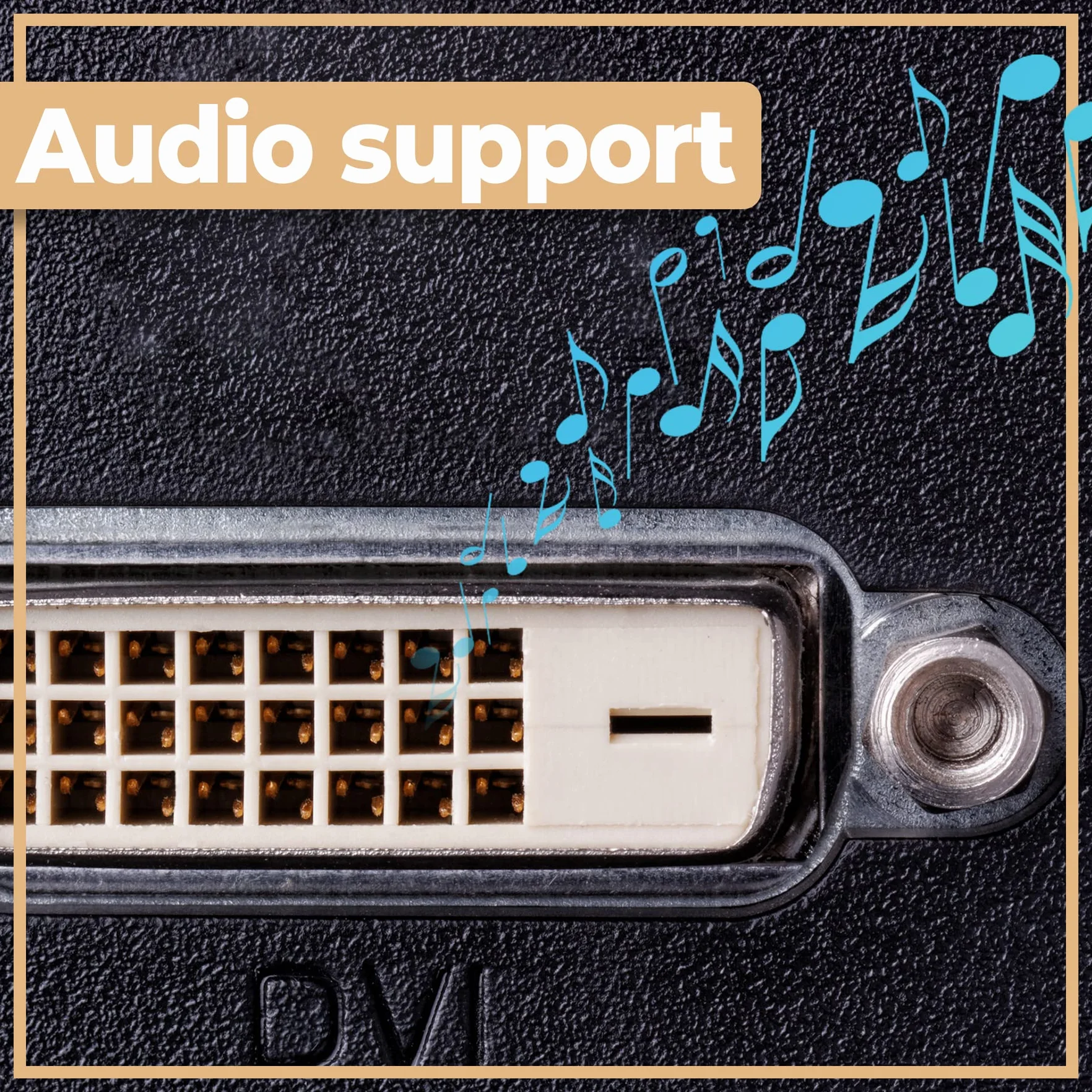 Retoo Adapter HDMI na DVI-D 1080p Audio dwukierunkowa Czarny
