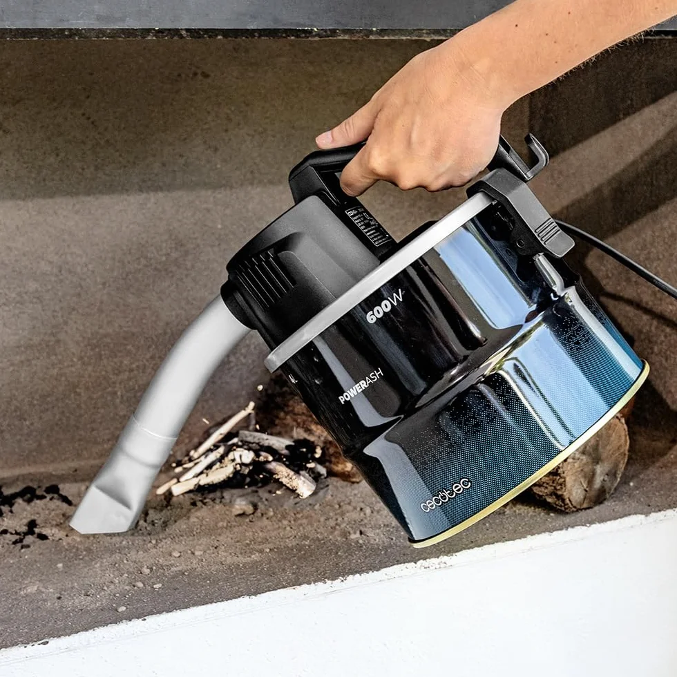 Cecotec Conga Ash 1000 Home Kompaktowy odkurzacz do popiołu, 600 W, ultralekki, moc ssania 13 kPa, metalowa powłoka rurowa, uchwyt do przenoszenia, kabel 3,5 m