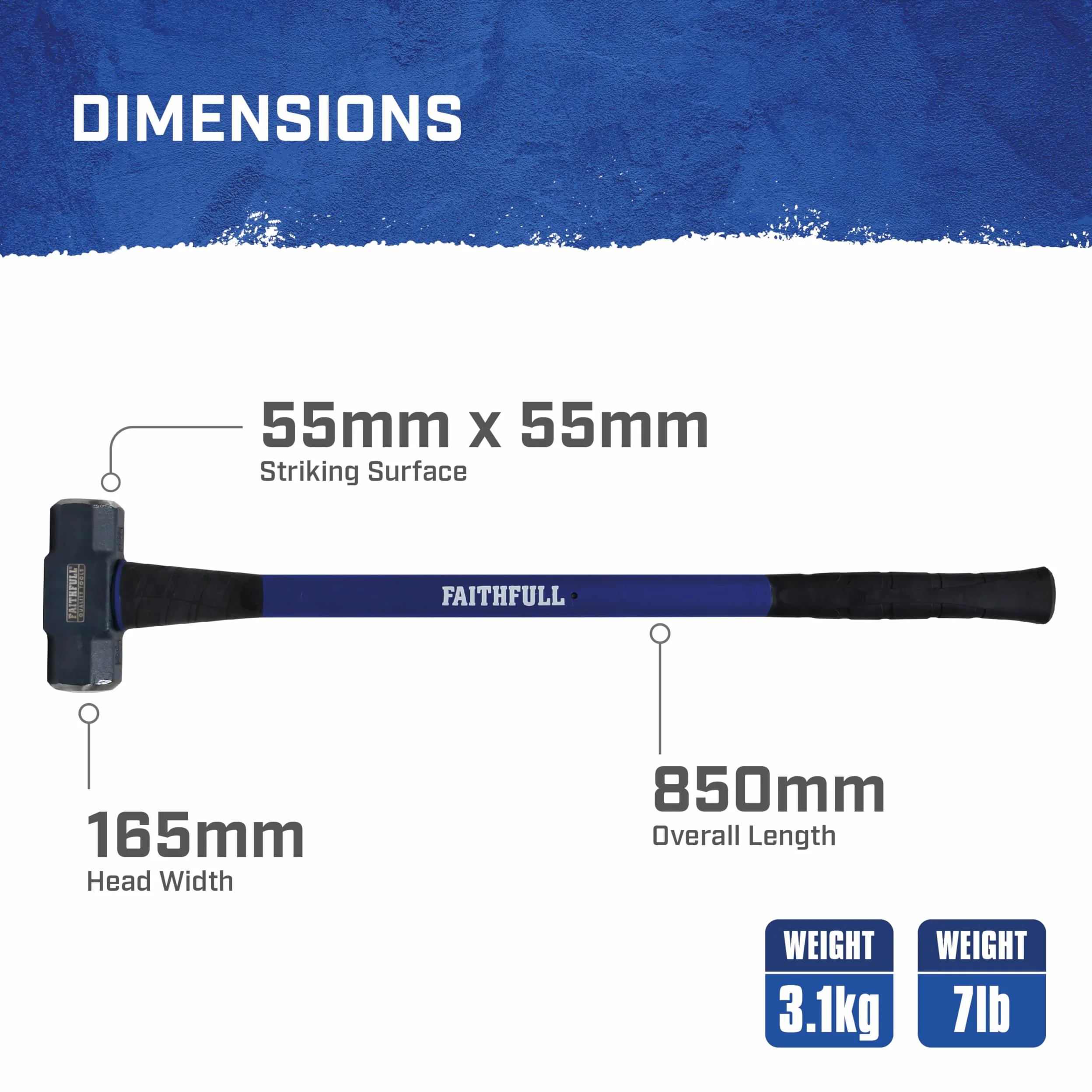 Faithfull FiGLass młotek do sanek 2,5 kg
