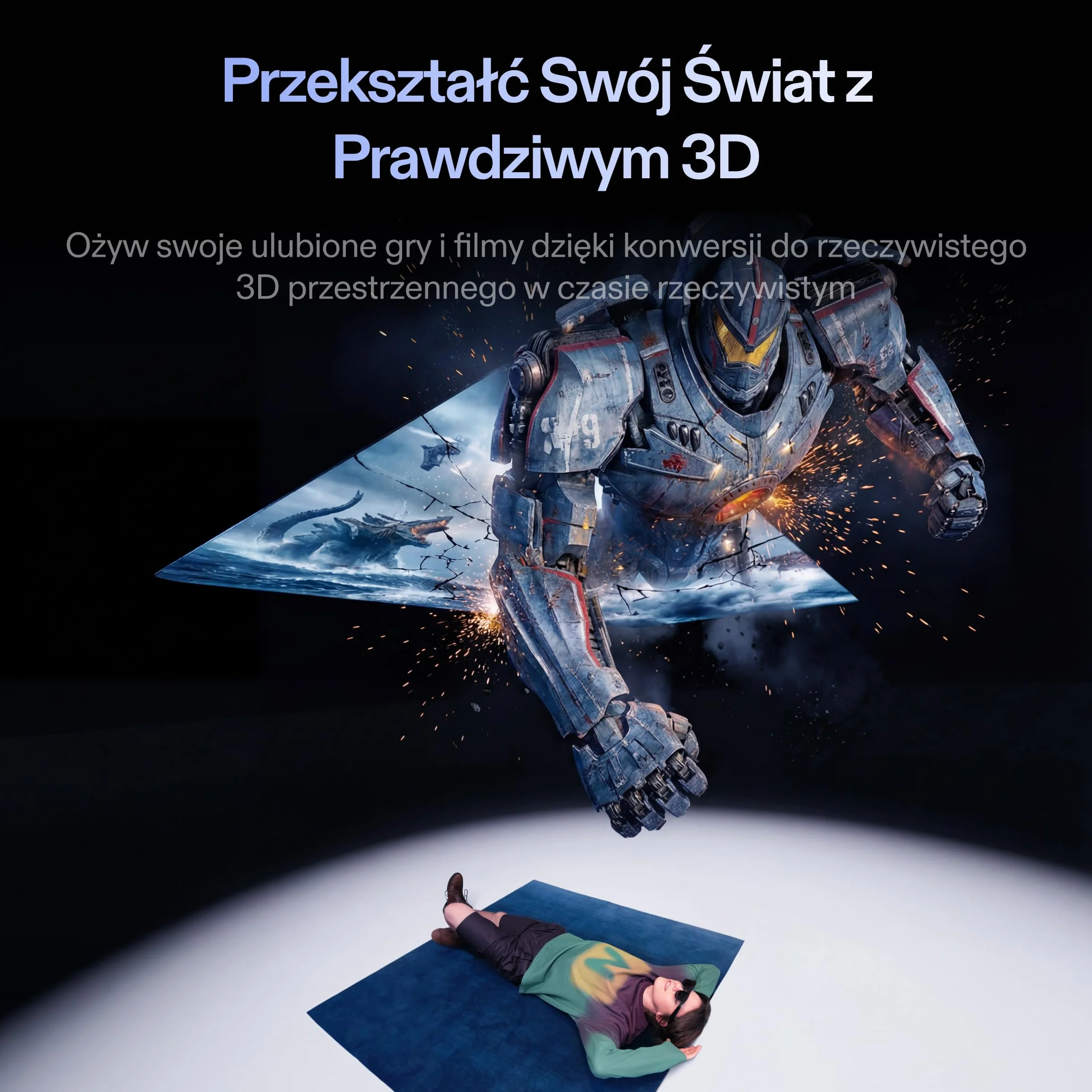 XREAL 1S AR/XR Okulary, 500" Ekran Wirtualny, Pole Widzenia 52°, Natywny 3DoF, REAL 3D AR Okulary z Chipem X1, Obsługują Wszystkie Urządzenia USB-C DP i iPhone 17/16/15, ROG/SteamDeck