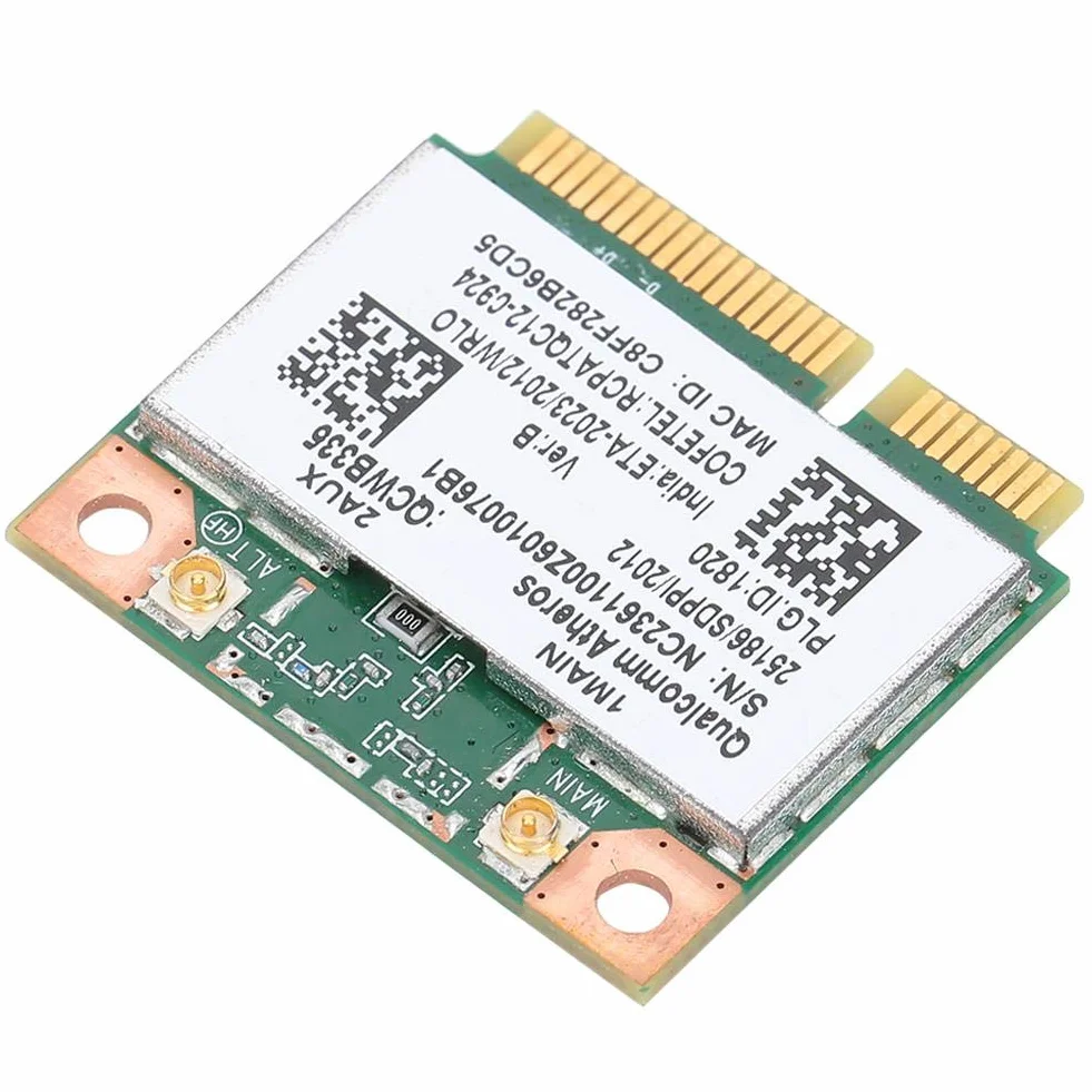 ASHATA Karta sieciowa Qualcomm Atheros AR9565 QCWB335 150M Mini PCI-E bezprzewodowa Bluetooth 2,4 G dla DELL