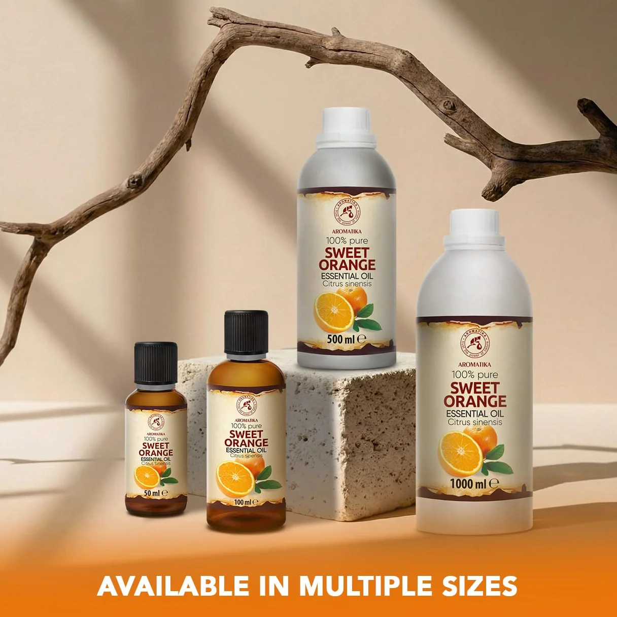 Olejek Eteryczny Ze Słodkiej Pomarańczy 100 ml - Citrus Sinensis - Olejek Pomarańczowy do Dyfuzora - Zapach Cytrusów - Aromaterapia - Świece Zapachowe - Mydła - Odświeżanie Powietrza