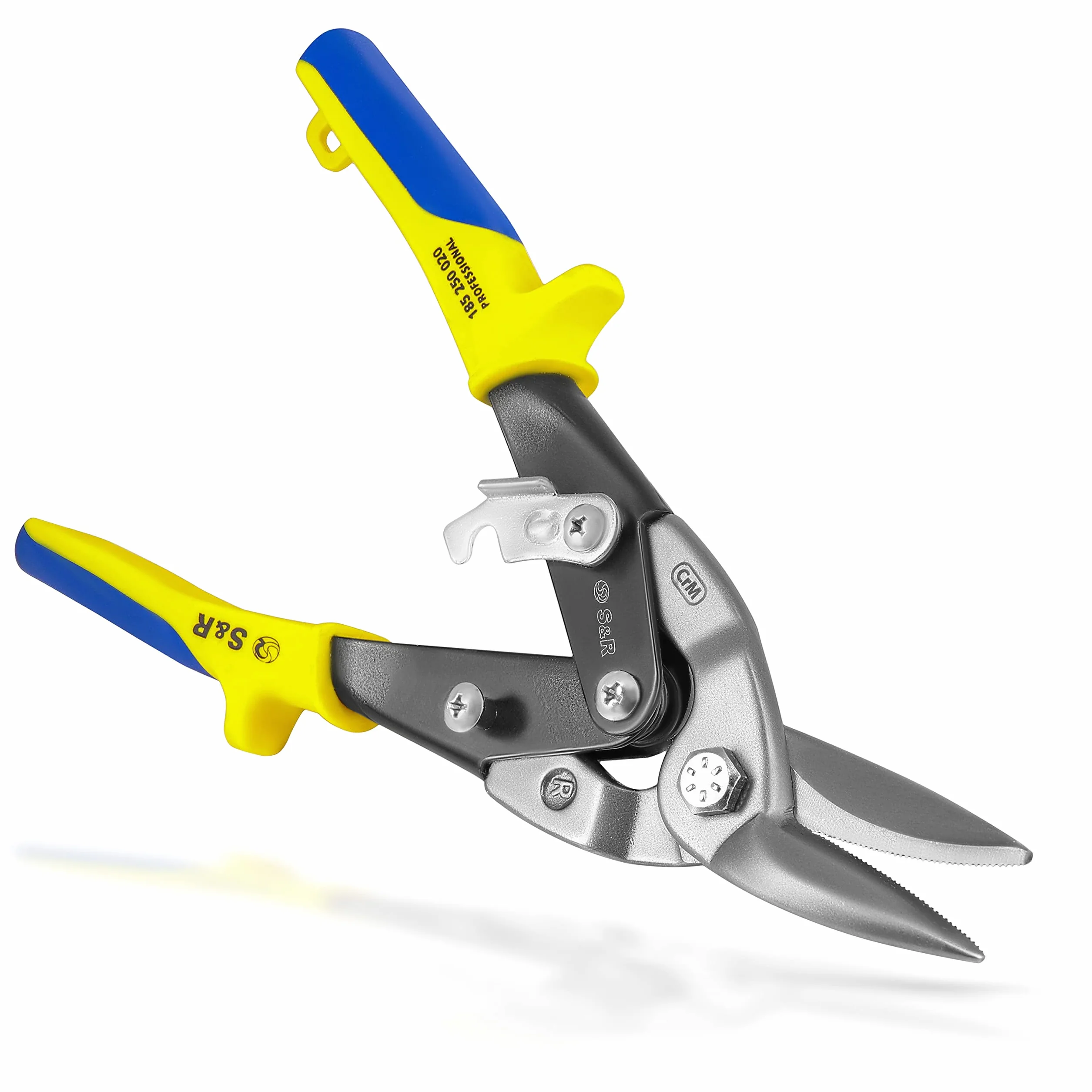 S&R Nożyce do blachy Aviation, cięcie prawe 250 mm, stal Cr-Mo o wysokiej wytrzymałości, nożyce do blachy idealne jako narzędzie do suchej zabudowy, do produkcji karoserii, obróbki blachy, nożyce do