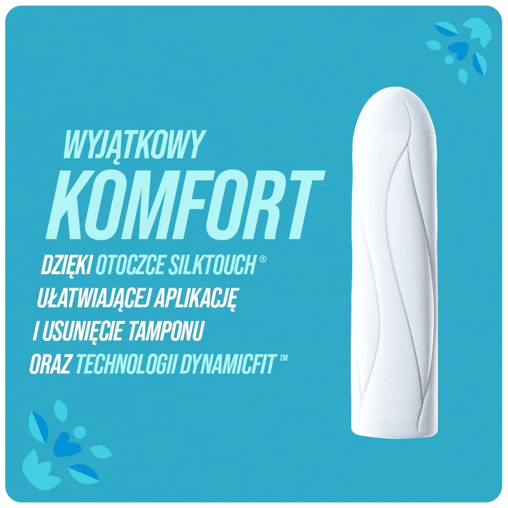 o.b. ProComfort Super Plus Tampony 32 szt., Łatwa aplikacja i usuwanie tamponu, Na bardzo obfite krwawienie, Wnętrze tamponu wykonane w 100% z materiałów pochodzenia roślinnego