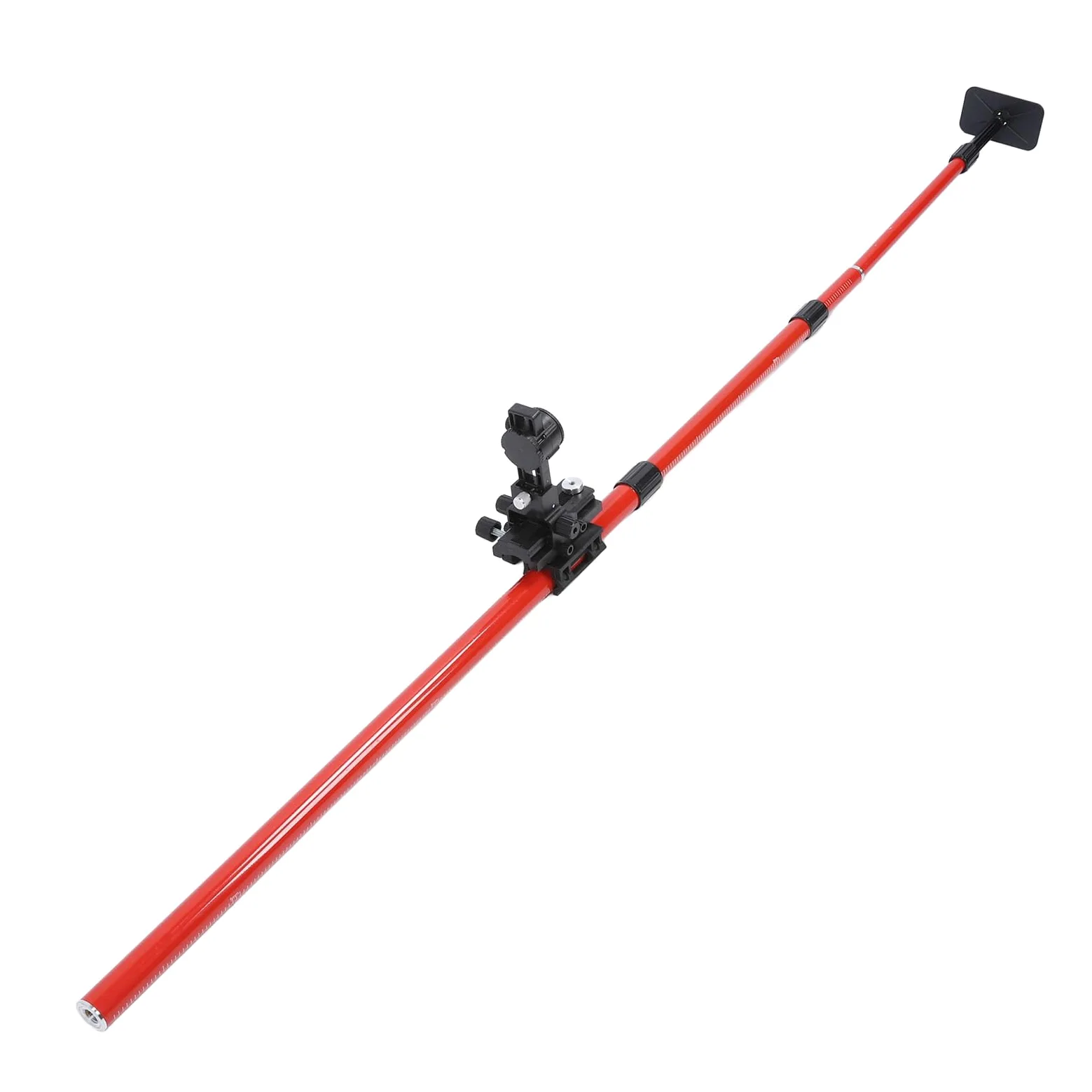 Yosoo Health Gear Poziomy Teleskopowy, Słupek do Montażu Poziomego ze Stopu Aluminium, Regulacja Wysokości 4 M i 157 Cali za pomocą Obrotowego Wspornika, Blokada Obrotowa, Adapter 5 8 Cali 11 dla