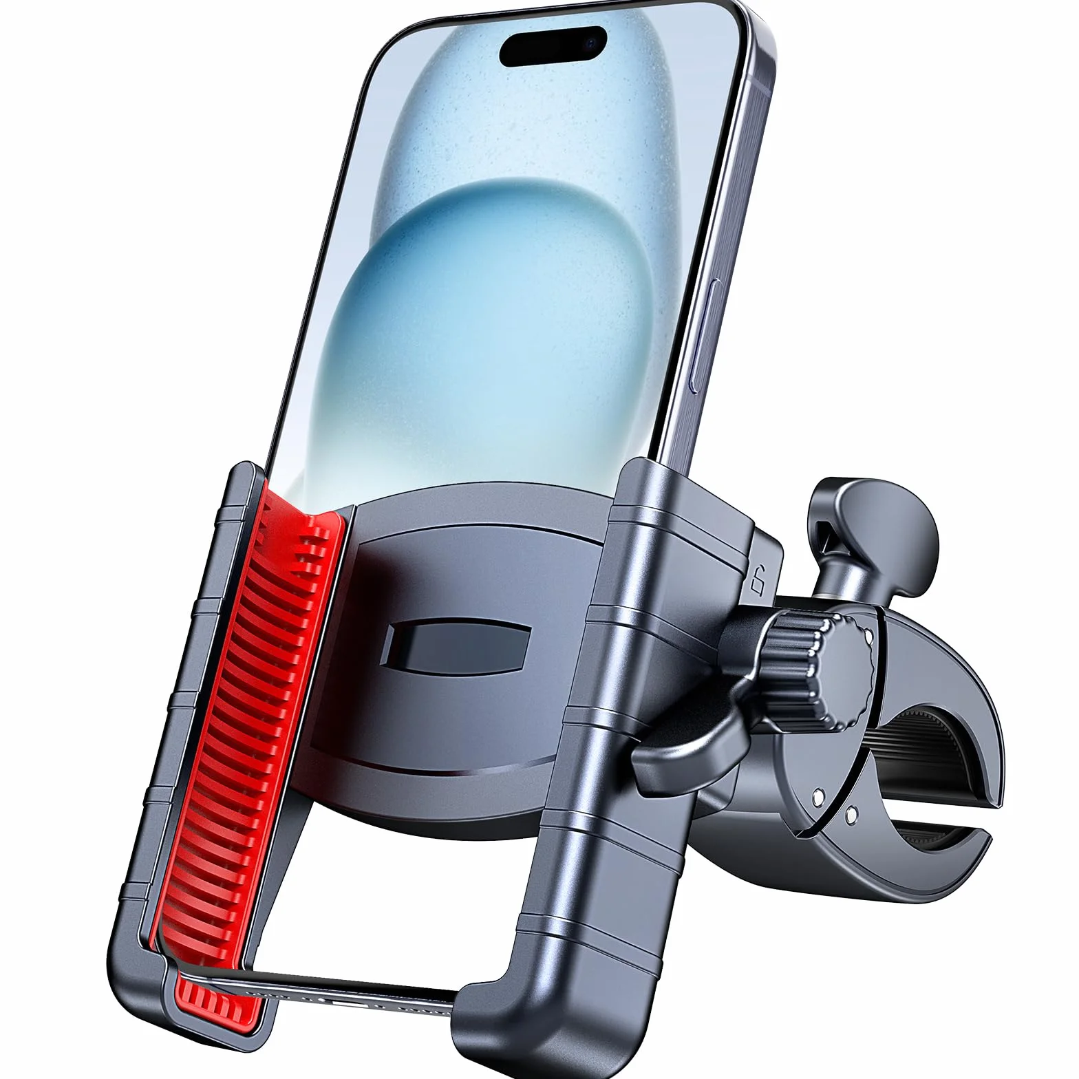 Uchwyt rowerowy na telefon obracany 360° zacisk kierownicy do motocykla, skutera, roweru