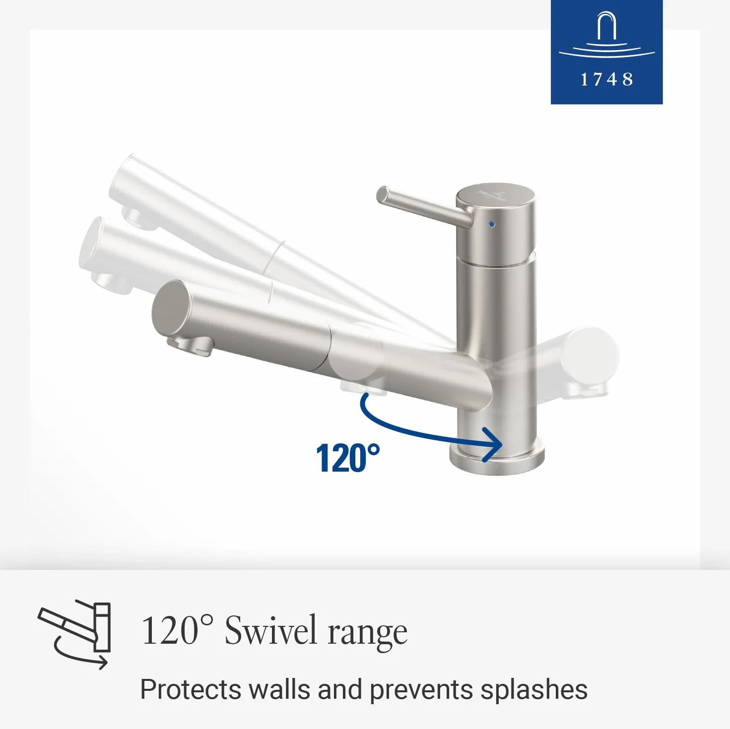 Villeroy & Boch Como Shower jednouchwytowa bateria zlewozmywakowa stal szlachetna masywna 925200LC