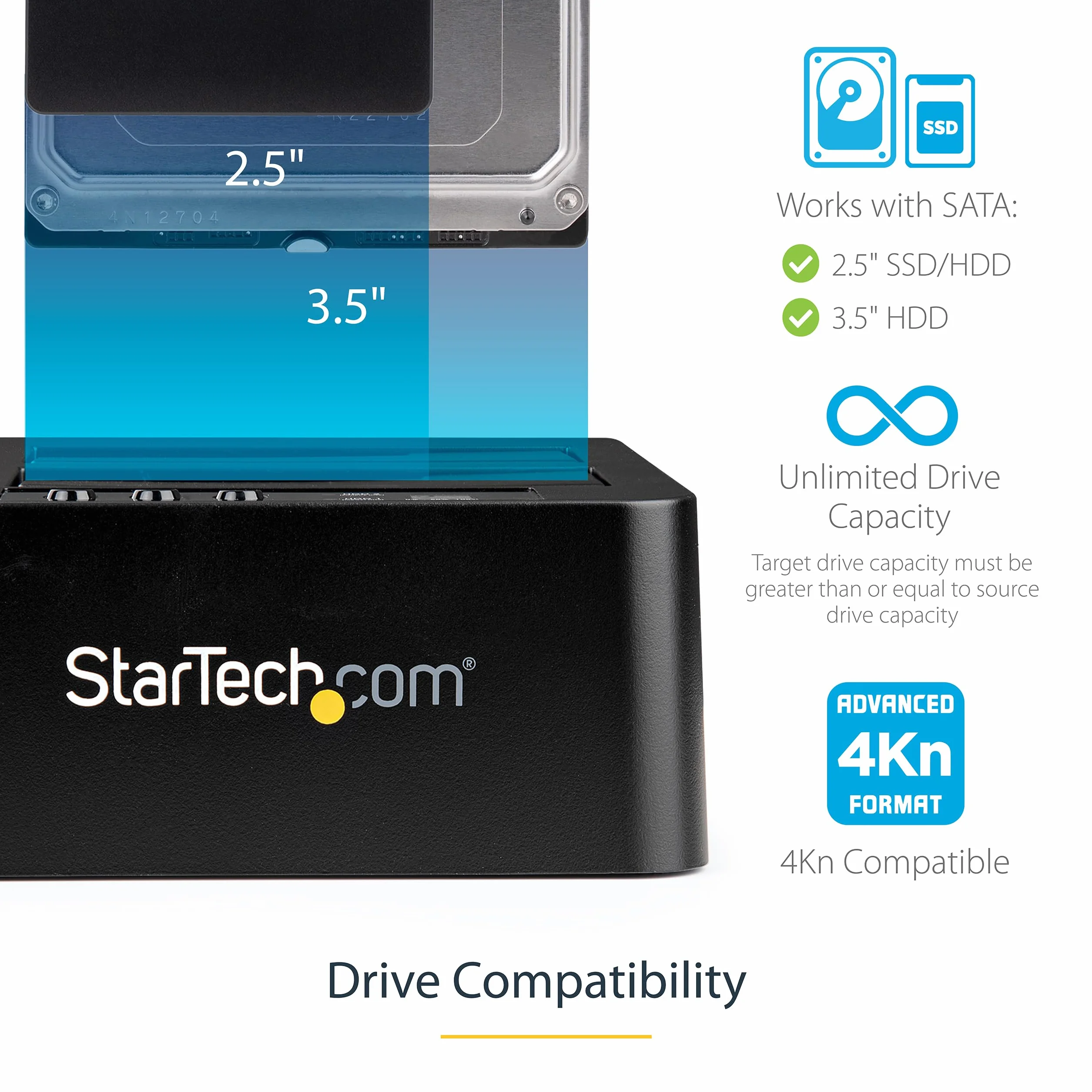 StarTech.com Powielacz USB 3.1 10 Gb/s do dysków SATA 2.5/3.5 SDOCK2U313R