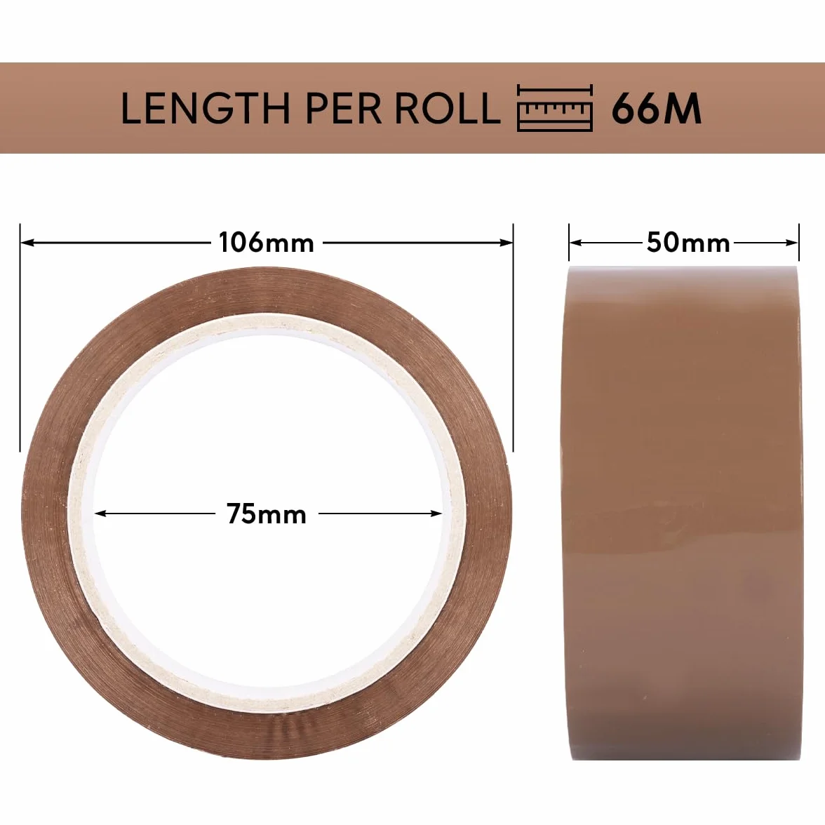 30 x taśma klejąca brązowa cicho rozwijana, 50 mm x 66 mb taśma pakowa taśma do pakowania taśma klejąca