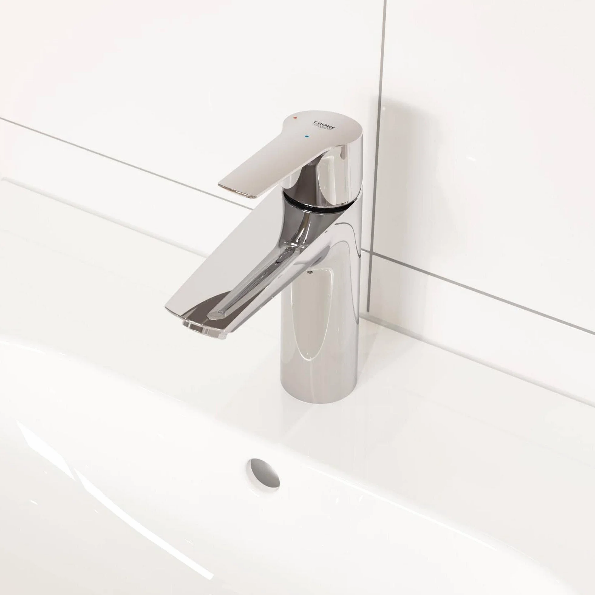 GROHE QUICKFIX Start bateria umywalkowa jednouchwytowa chrom oszczędność wody rozmiar M szybkie mocowanie