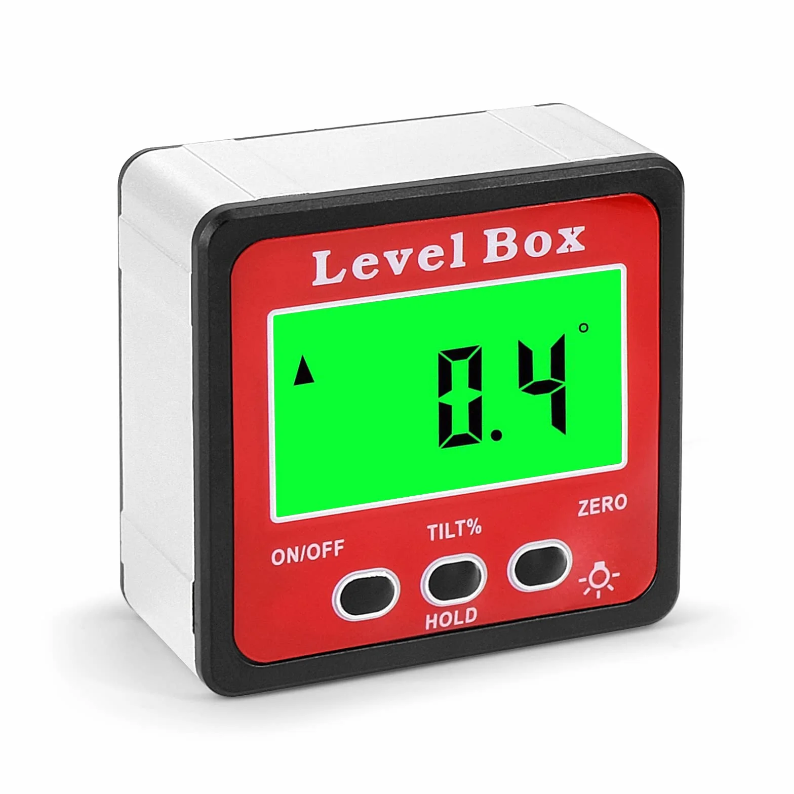 Cyfrowy miernik kąta, cyfrowa elektroniczna poziomnica i miernik kąta z podstawą magnetyczną i podświetleniem LCD, do obliczeń w stolarstwie, budownictwie, murarстwie, motoryzacji