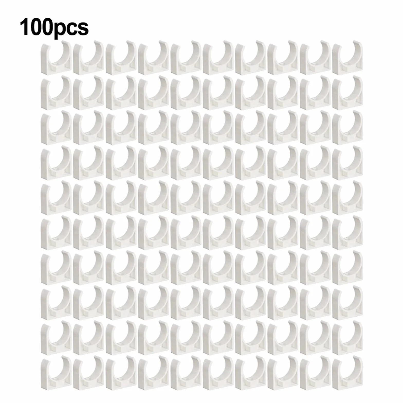 zaciski do rur, Opaski zaciskowe do rur wodnych, zestaw 100 sztuk, uchwyty hakowe z PVC, 3/4 cala, białe, 2,5 x, 0, cm