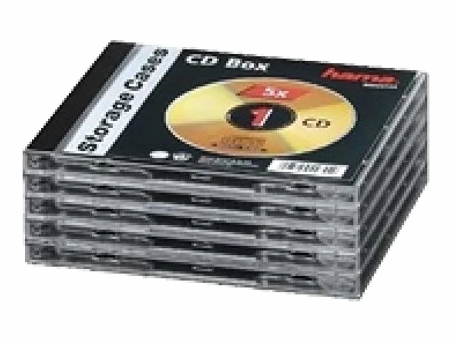 Hama Pudełko na płytę CD plastikowe (5 sztuk, PS, 12,5 x 14 x 1,04 cm, opakowanie, etui, przechowywanie płyt) przezroczyste/czarne