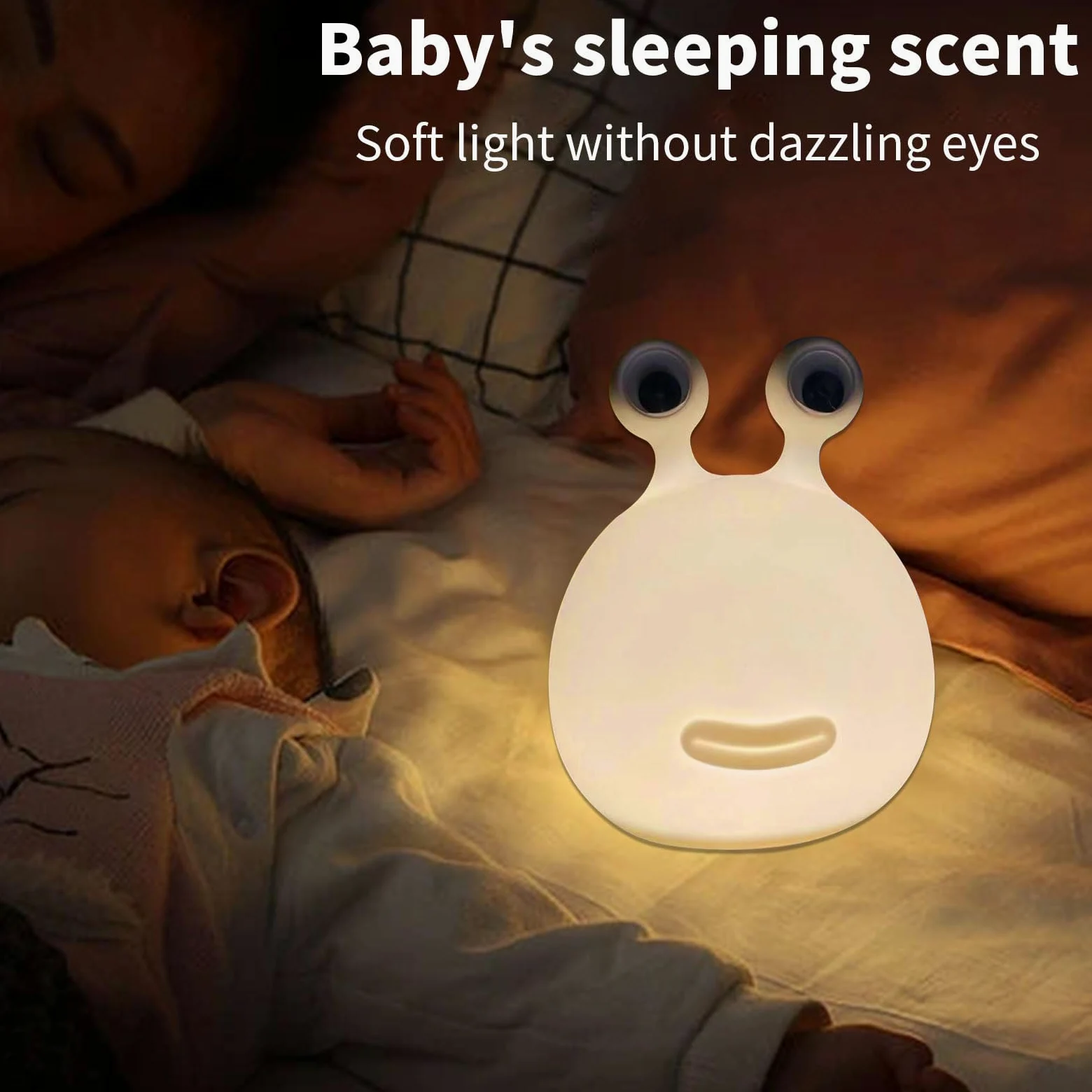 Slug Night Light Slug Lamp dla dzieci, bez BPA ABS i silikonowa lampa do łazienki, regulowana jasność i automatyczne wyłączanie, zabawny prezent na noc dla chłopców dziewczynek
