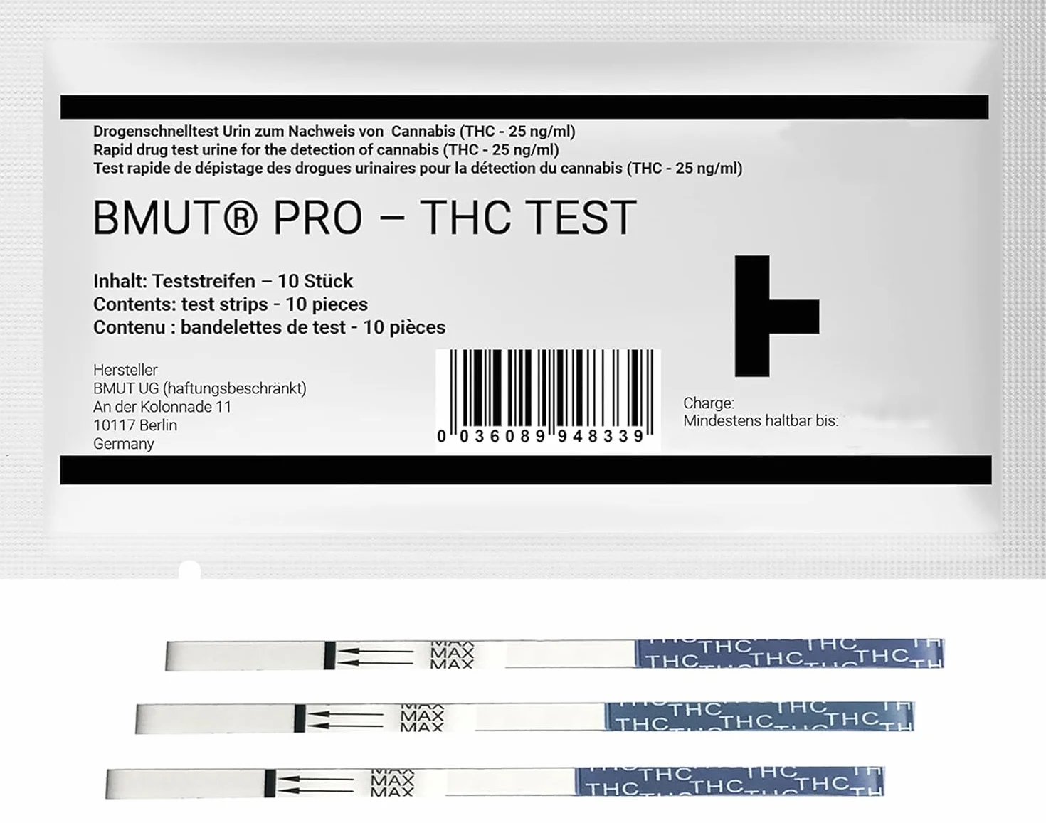 10 x szybki test THC 25 ng/ml – test narkotykowy na marihuanę