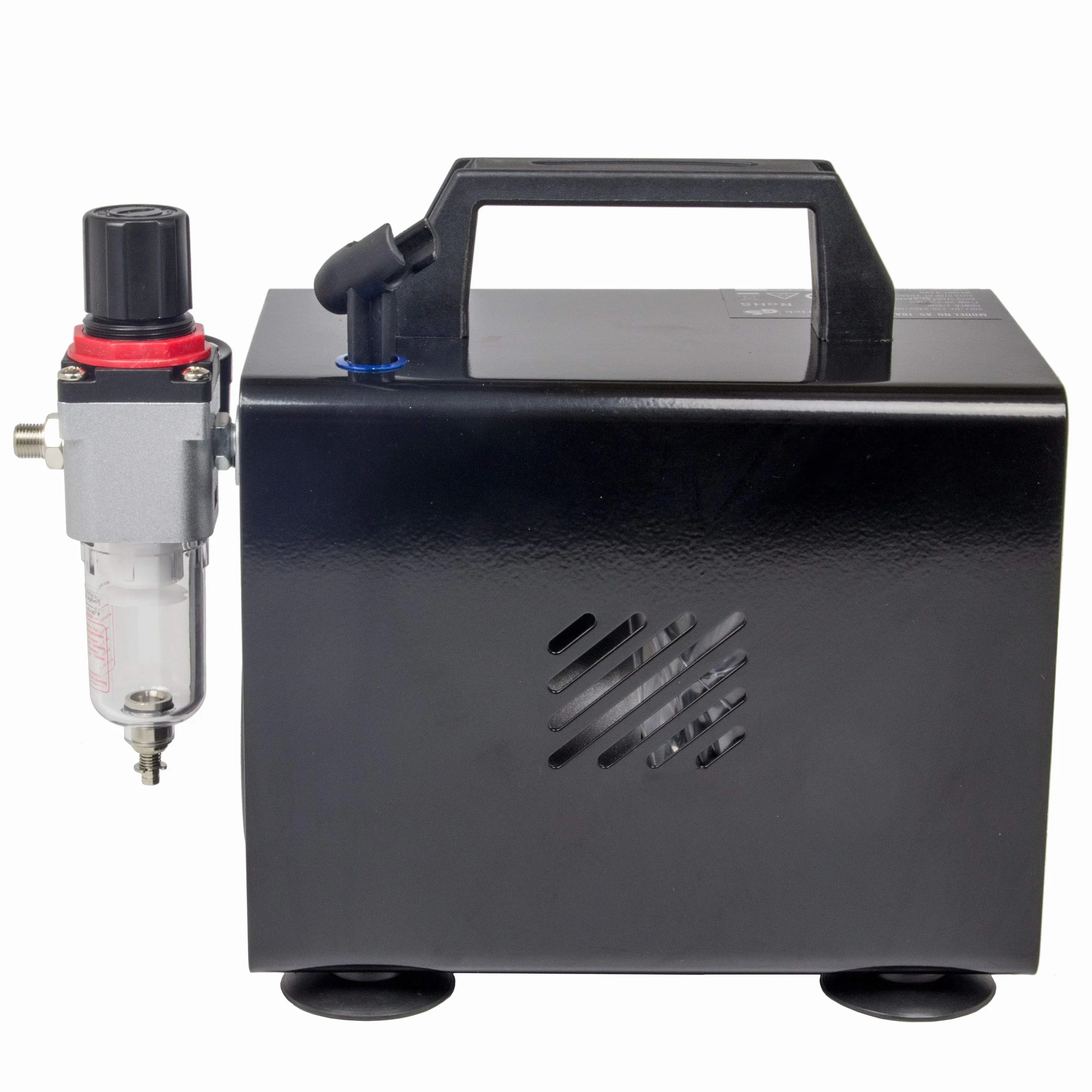 Fengda AS-18A - Professional Airbrush mini kompresor / 4 bar/kompaktowy z manometrem, reduktor ciśnienia