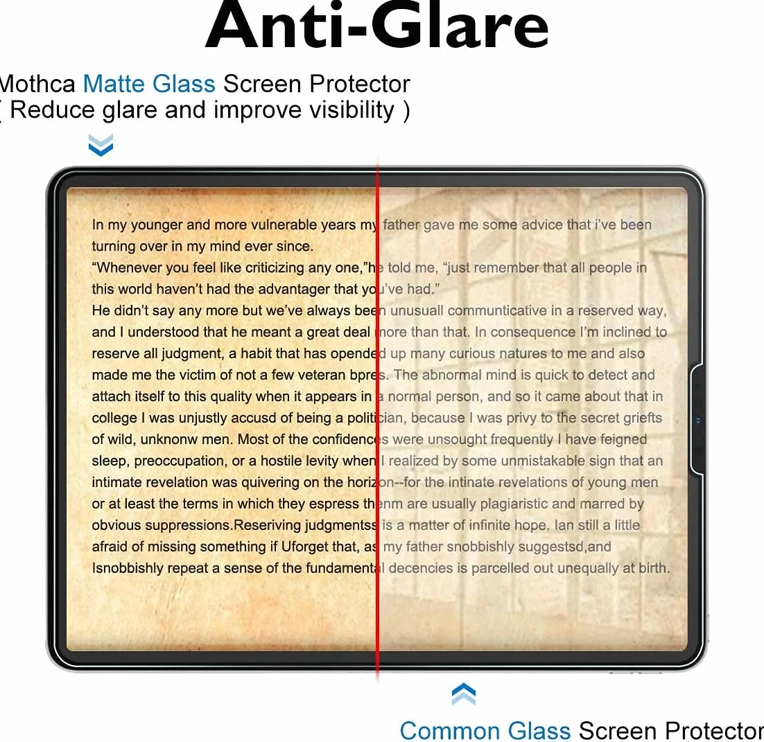 Mothca [2 Sztuki] Folia Ochronna na Ekran do iPad Pro 12,9 Cala (2021/2020/2018, 5./ 4./ 3.Generacja) Matowa Szkło Hartowane Ochrone przed Oślepianiem Efekt Papieru 9H Ochraniacz Ekranu