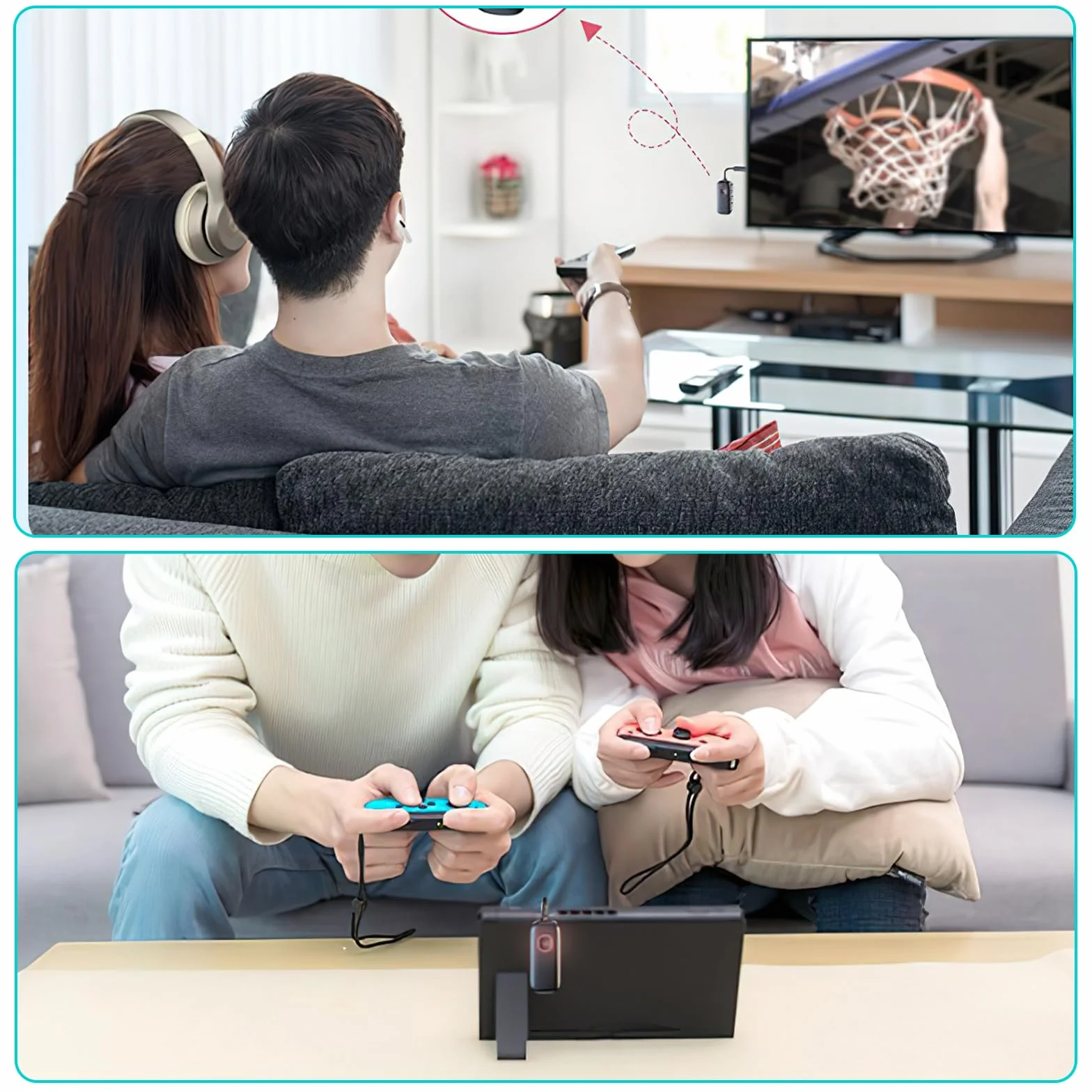 HENGBIRD Nadajnik Bluetooth 5.0, Adapter Odbiornika Bezprzewodowego 2 W 1, Jack 3,5 mm, Kompatybilny Z TV/PC/Stereo/Maiso