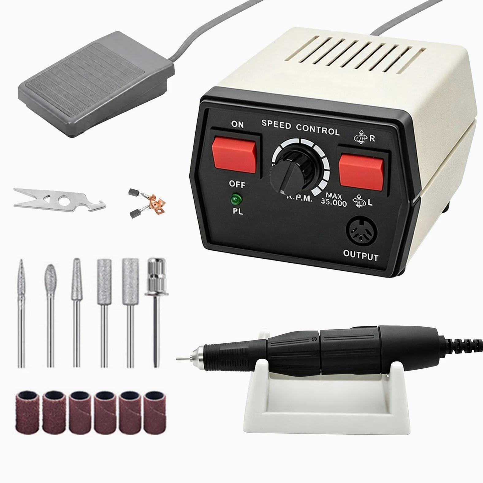 Mikrosilnik polerski, 65 W, mikrosilnik laboratoryjny, silnik elektryczny, szlifowanie, polerowanie, mikrosilnik do polerowania szkła, ceramiki, jadeitu