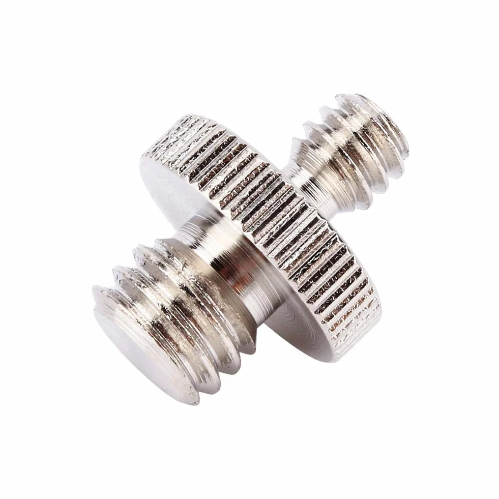 Yosoo 5 szt. 1/4" na 3/8" cala stal chromowana podwójny gwint zewnętrzny adapter do statywu aparatu/statywu jednonożnego i płytki szybkiej wymiany itd. gwint