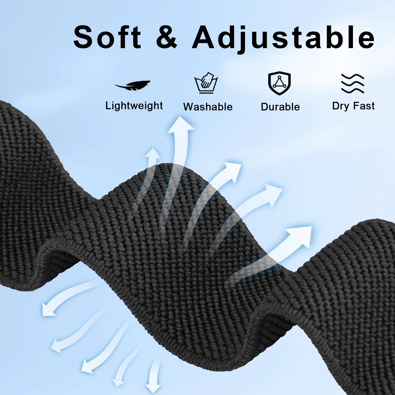 Vancle Pasek do smartwatcha 22 mm nylonowy regulowany