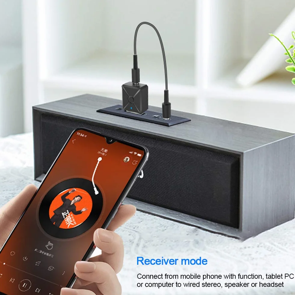 ASHATA Nadajnik Odbiornika Bluetooth USB 5.0 Bezprzewodowy Adapter Audio