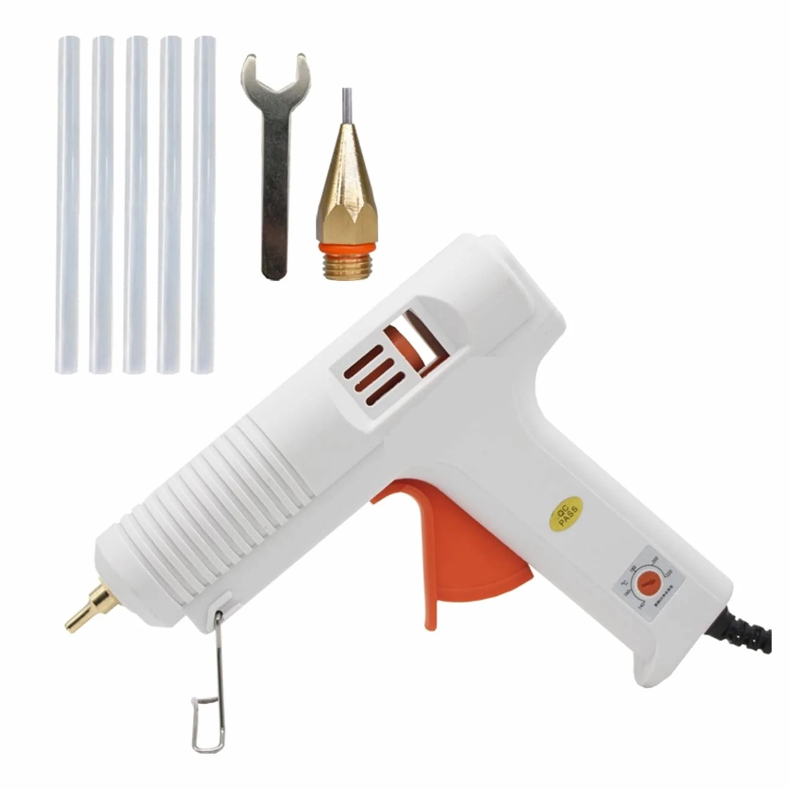 Pistolet Do Kleju Na GorąCo Pistolet Do Klejenia Na Gorąco Długa Dysza O Średnicy 1mm 1.3mm Mała Przysłona Przemysłowy Pistolet Do Kleju DIY Narzędzia Do Naprawy Rękodzieła Pistolet Do Klejenia(Glue g