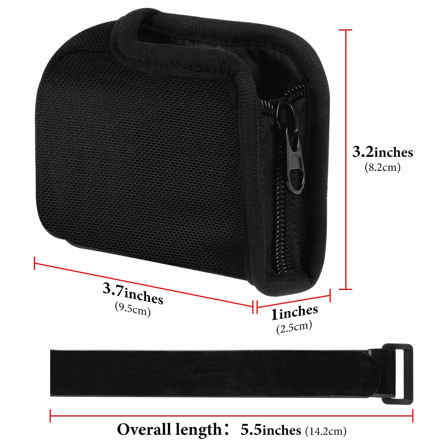 Pokrowiec Oxford do JBL GO 4, miękka osłona ochronna, etui podróżne z zaczepem (Czarny)