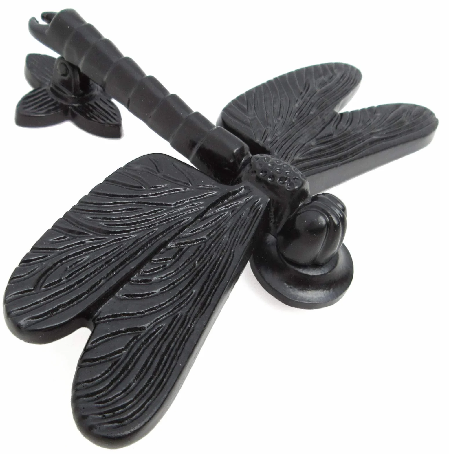 Żeliwna ważka kołatka do drzwi 15,5 cm x 13 cm