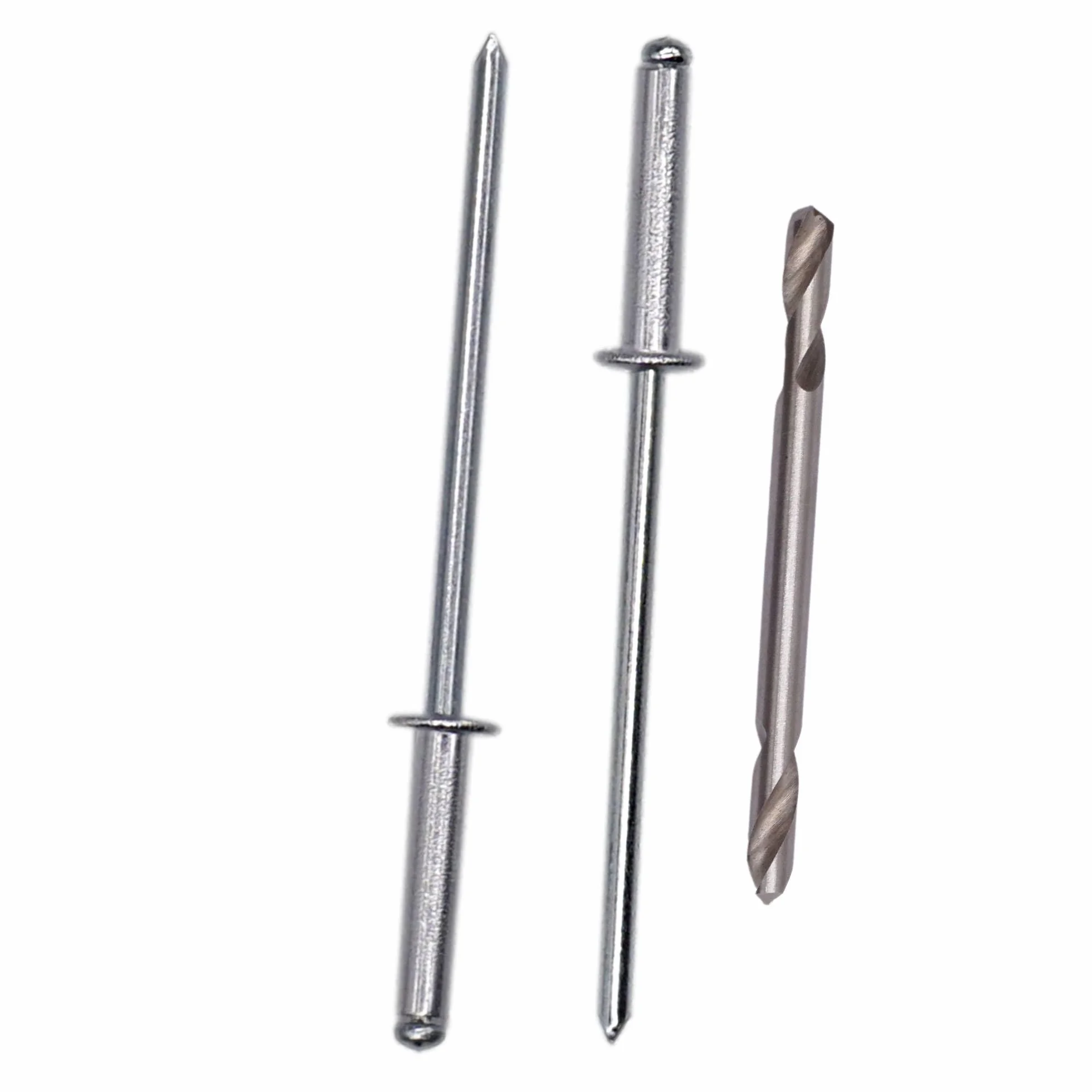 SKIR'CO (150 szt.) nity zrywalne 2,4 x 12 mm, aluminiowe nity zrywalne, DIN 7337, głowica kopułkowa, trzpień stalowy, nity pop
