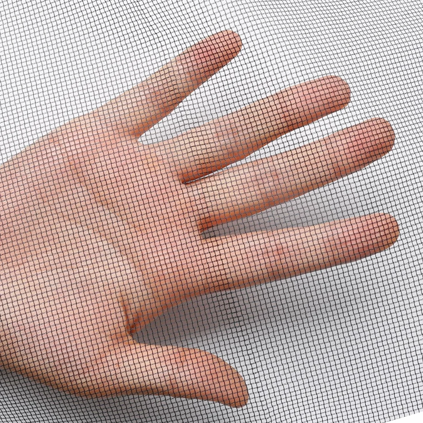 MYCARBON Moskitiera okienna DIY, regulowana moskitiera okienna, 2 sztuki, 150 x 180 cm, pasuje do każdego mniejszego rozmiaru, samoprzylepna moskitiera okienna, aby chronić przed owadami, szybka