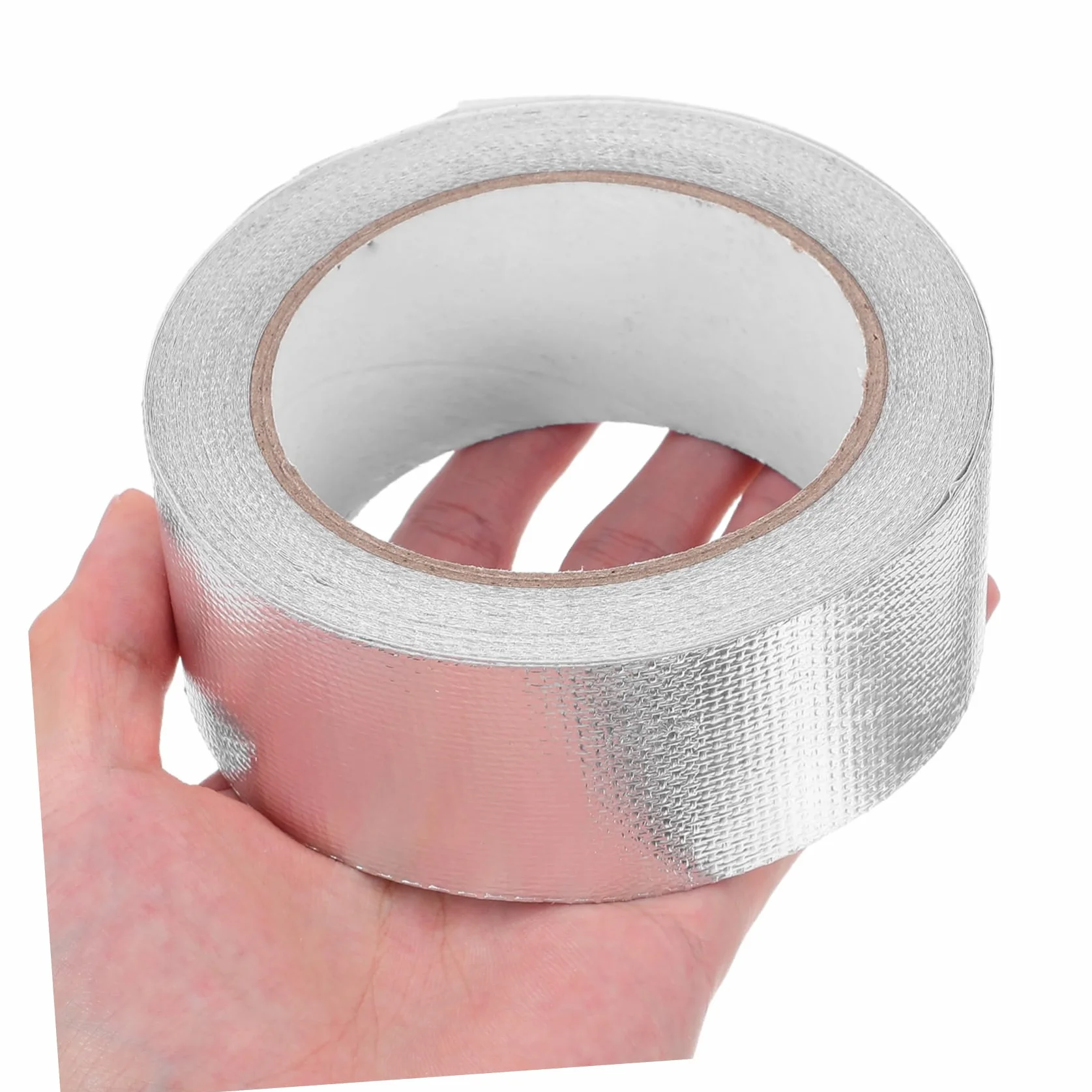 PRETYZOOM 1 Rolka Wytrzymałej Aluminiowej Taśmy Izolacyjnej Z Włókna Szklanego, Termoizolacyjna Taśma Wysokotemperaturowa, Ognioodporna Taśma Izolacyjna Do Kanałów Wentylacyjnych I Napraw