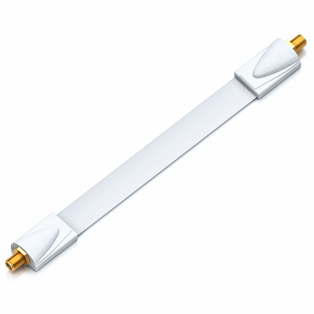 deleyCON tuleja okienna kabel satelitarny 17cm 26cm ekranowany biały